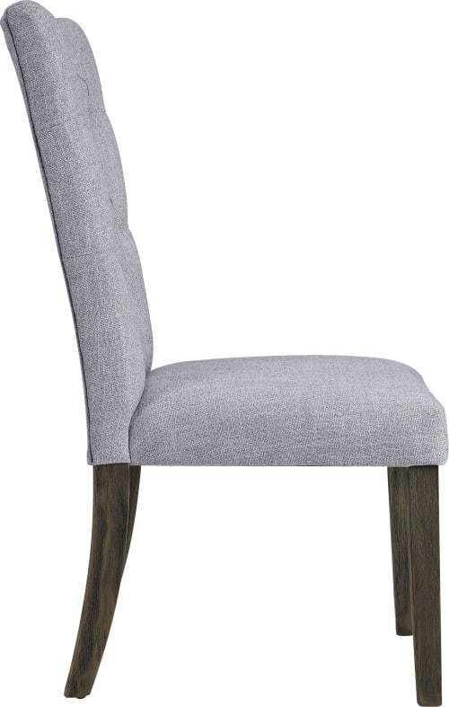 ACME Merel Side Chair (Set-2) in Gray Fabric & Gray Oak 70168