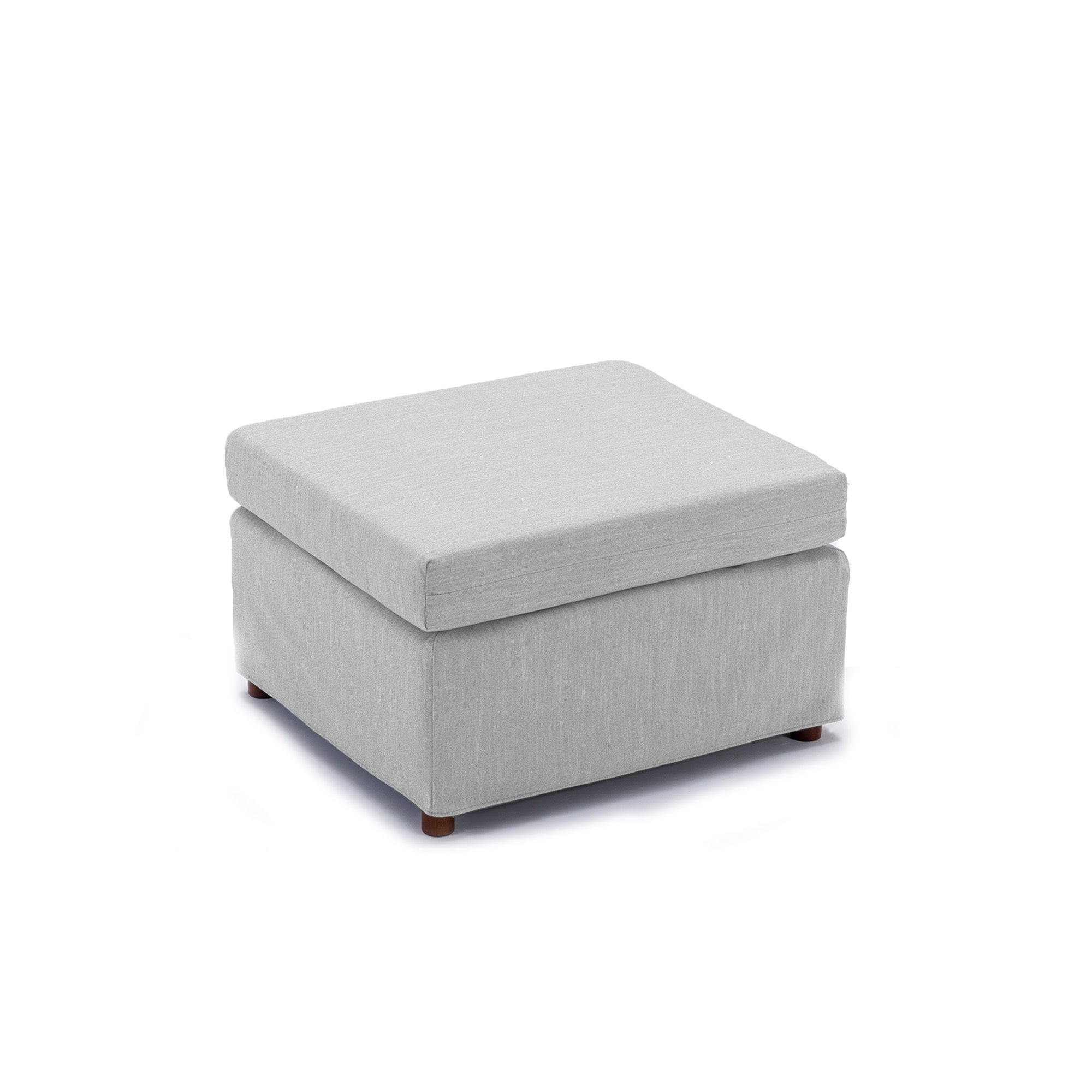 2 Seat Module Sectional Sofa Couch With 2 Ottoman,Seat Cushion and Back Cushion Removable and Washable,Light Grey