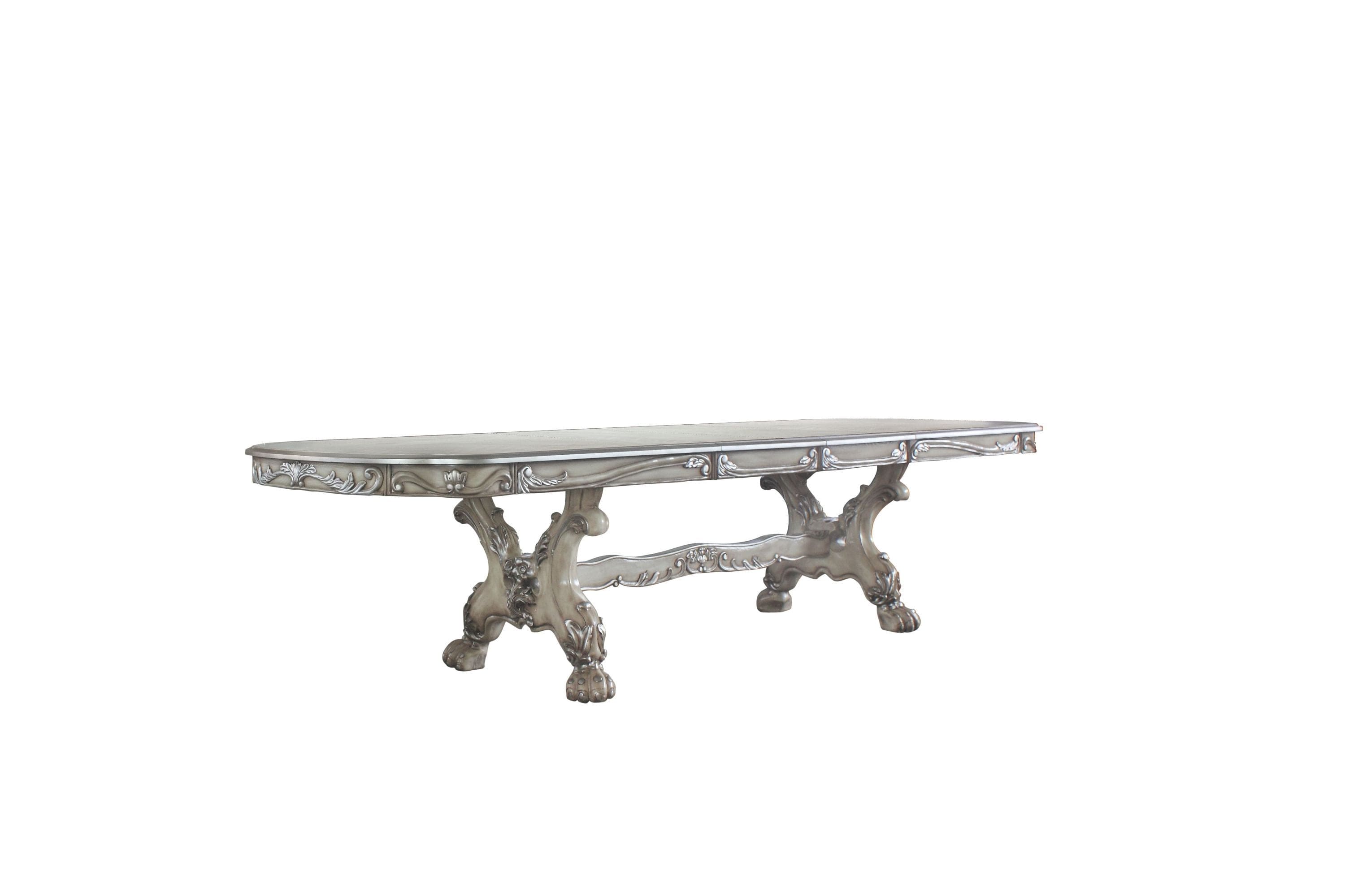 ACME Dresden Dining Table (136"L), Vintage Bone White 68170