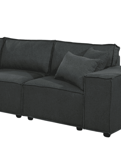 Jenson Modular Sectional Sofa in Dark Gray Linen