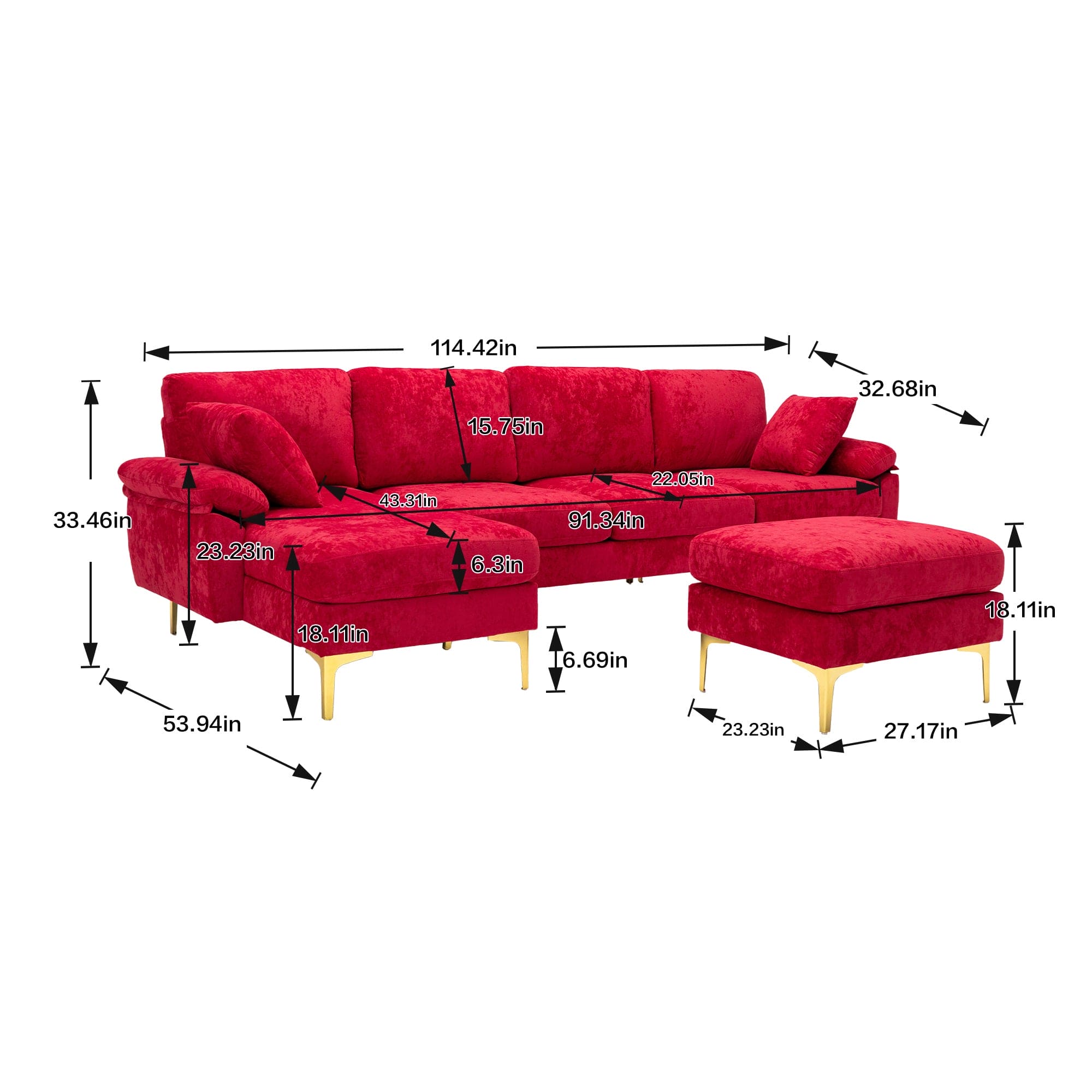 COOLMORE Accent sofa /Living room sofa sectional  sofa