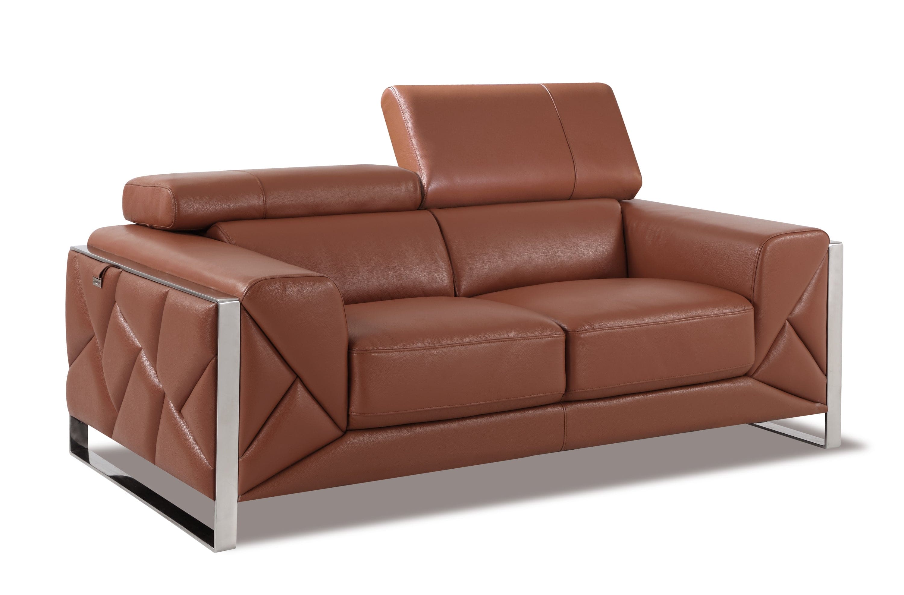 Global United Top Grain Italian Leather  Loveseat