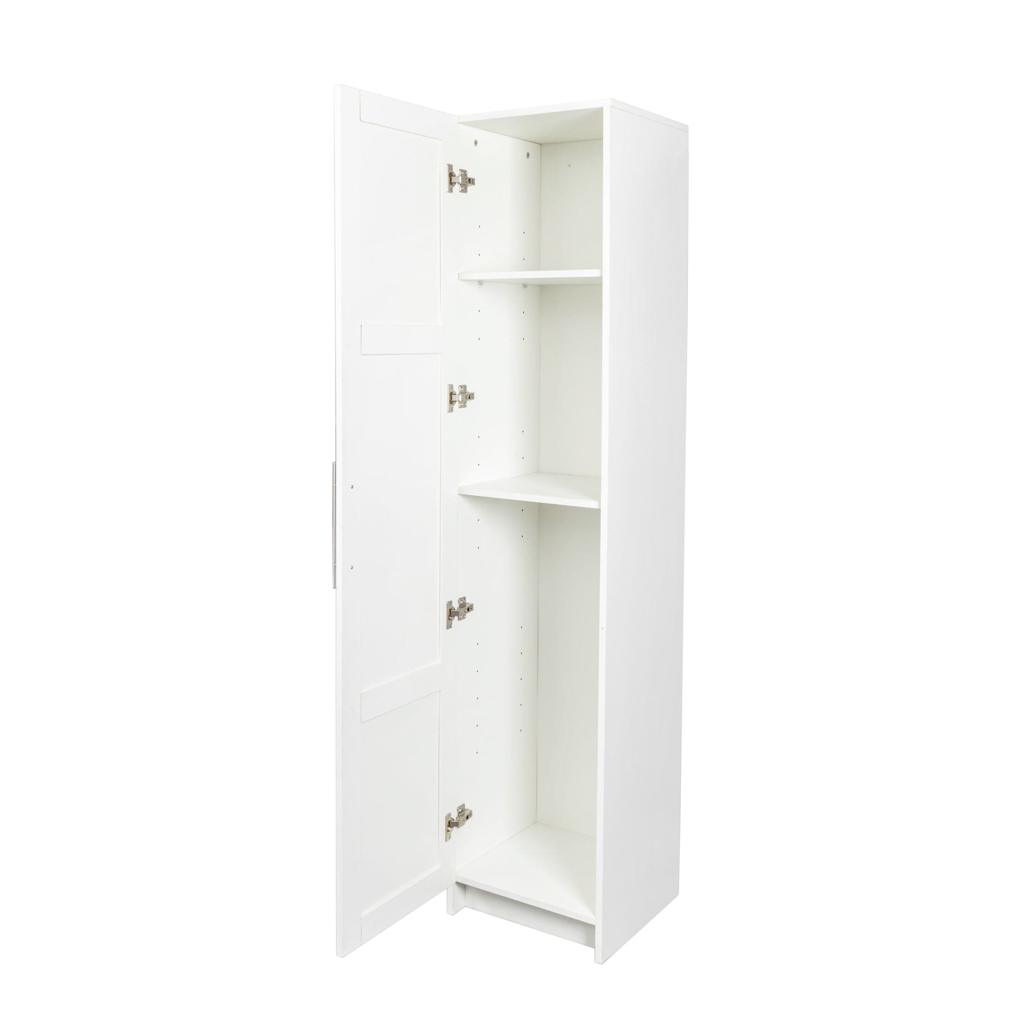 Stackable Wall Mounted Storage Cabinet, 15.75" D x 15.75" W x 70.87" H, White