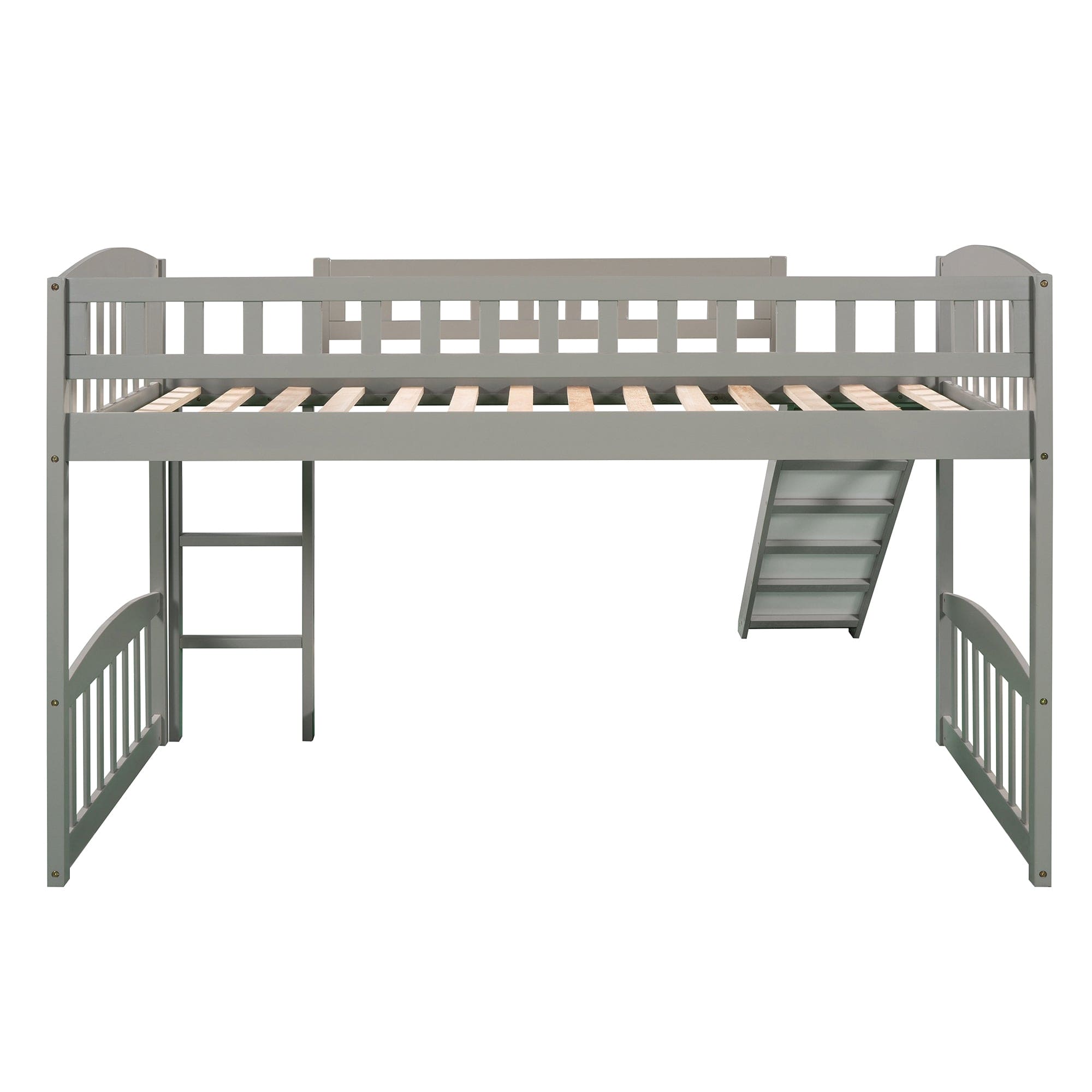 Twin size Loft Bed with Slide and Ladder, Gray(OLD SKU:LP000504AAE)