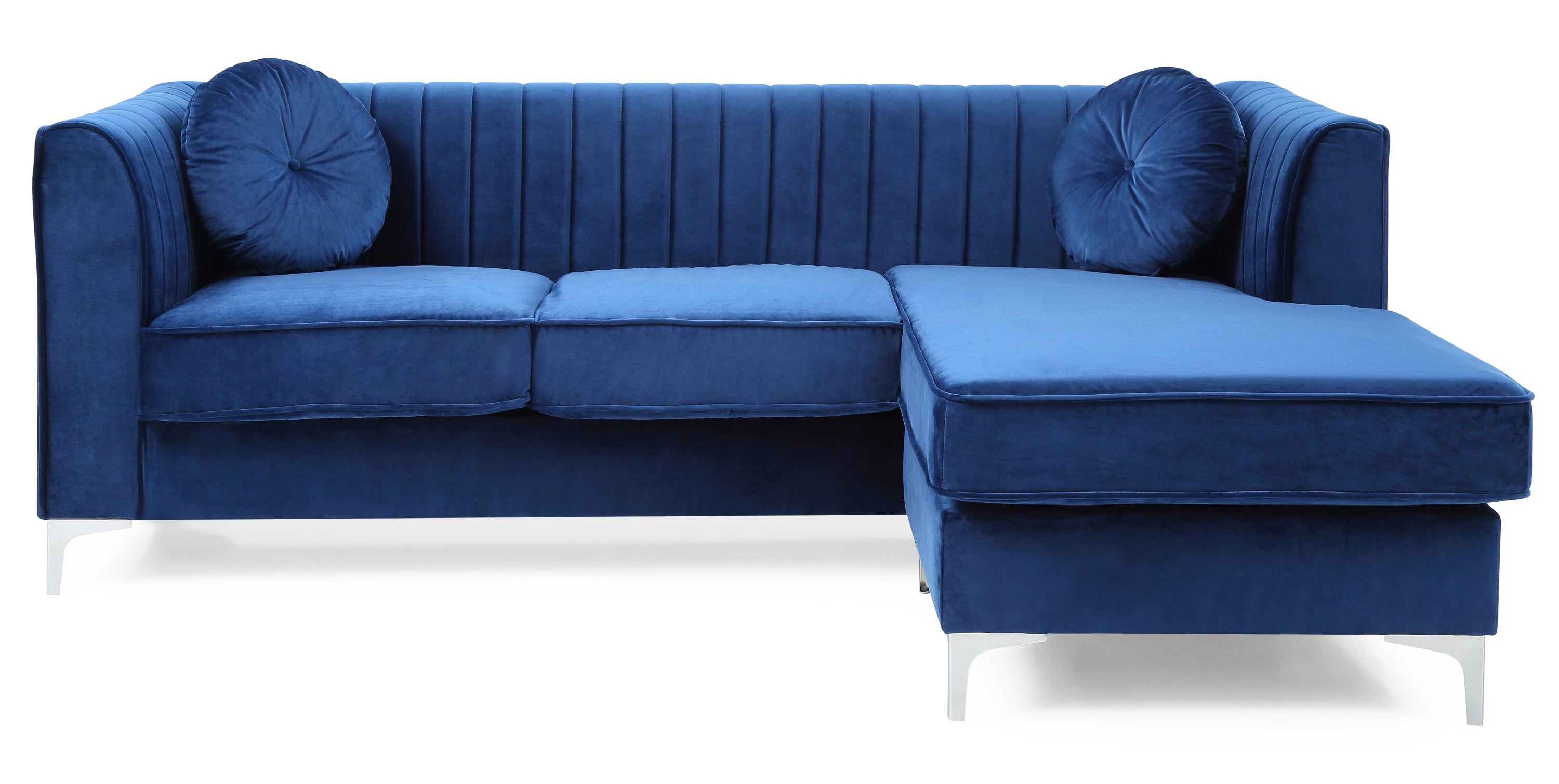 Glory Furniture Delray G791B-SC Sofa Chaise (  3 Boxes) , NAVY BLUE