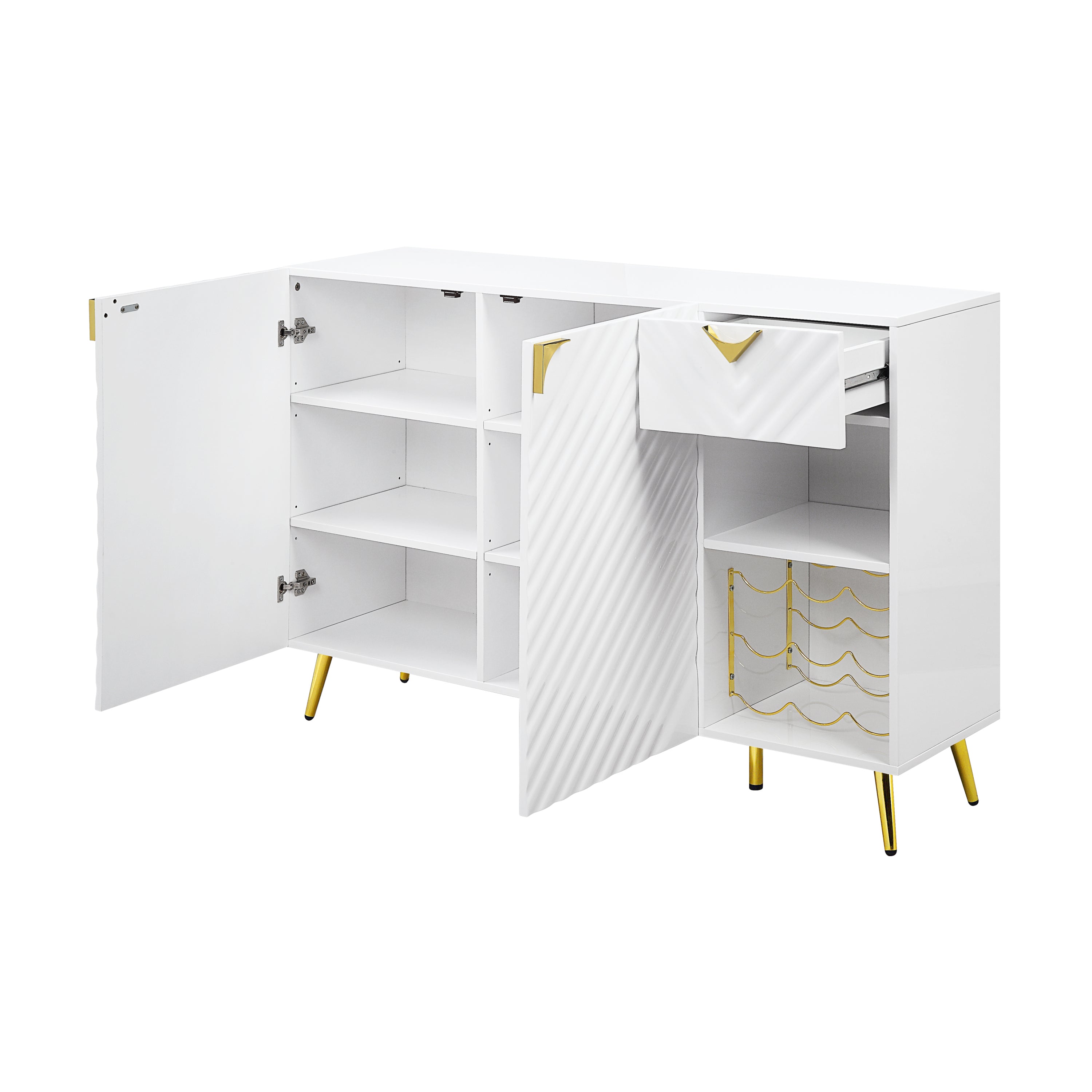 ACME Gaines Server, White High Gloss Finish DN01260