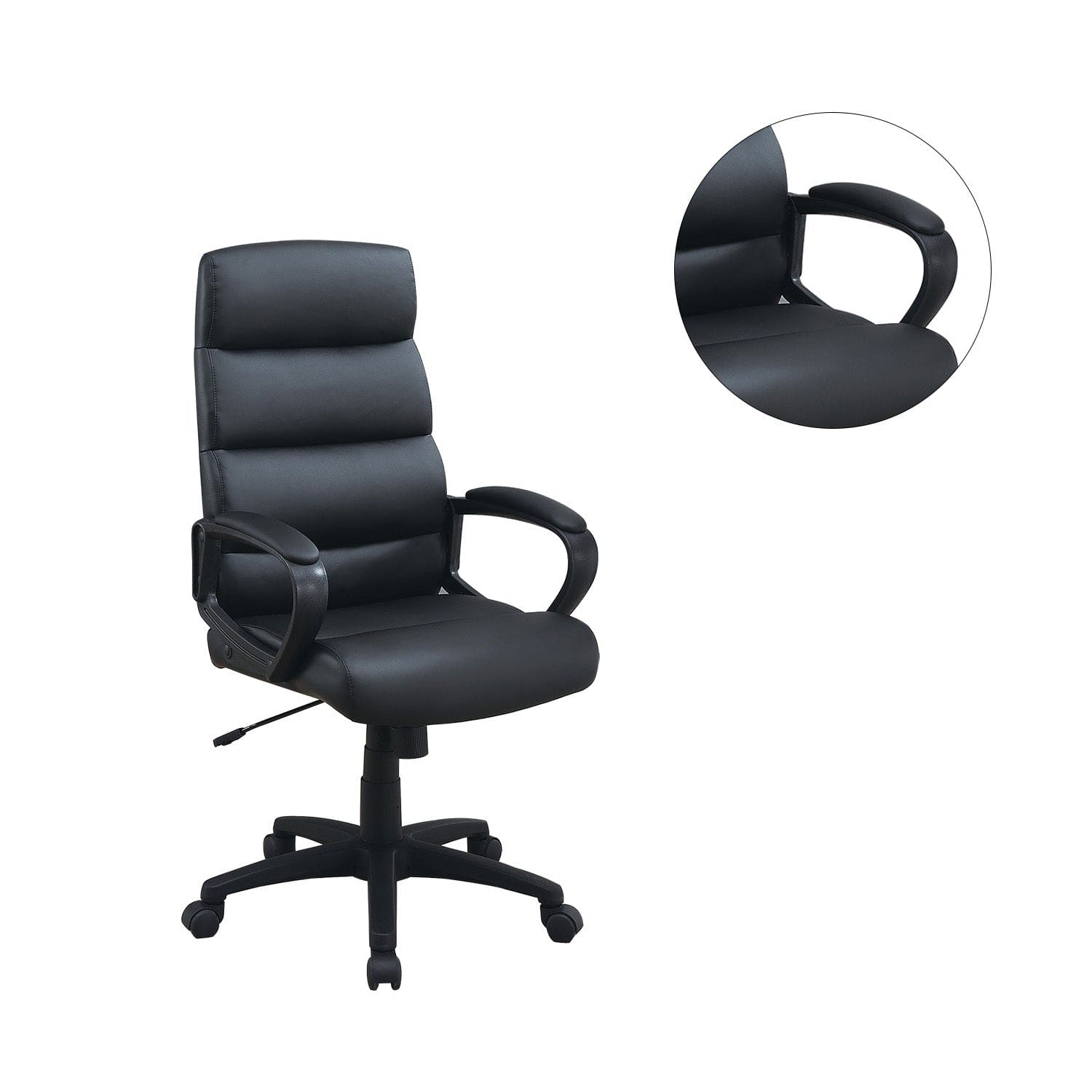 High-Back Adjustable Height Office Chair in Black