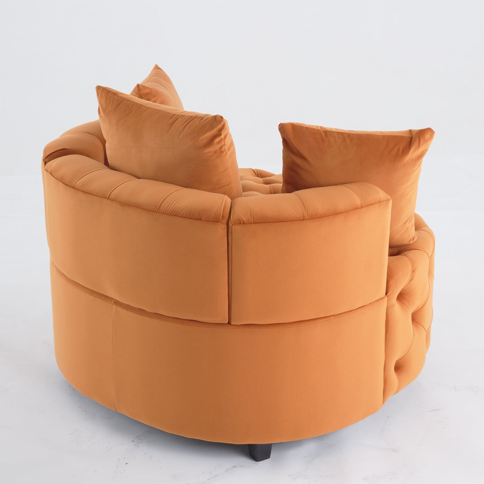 A&A Furniture,Width 40.6 inches  Accent Chair / Classical Barrel Chair for living room / Modern Leisure Sofa Chair (Orange)