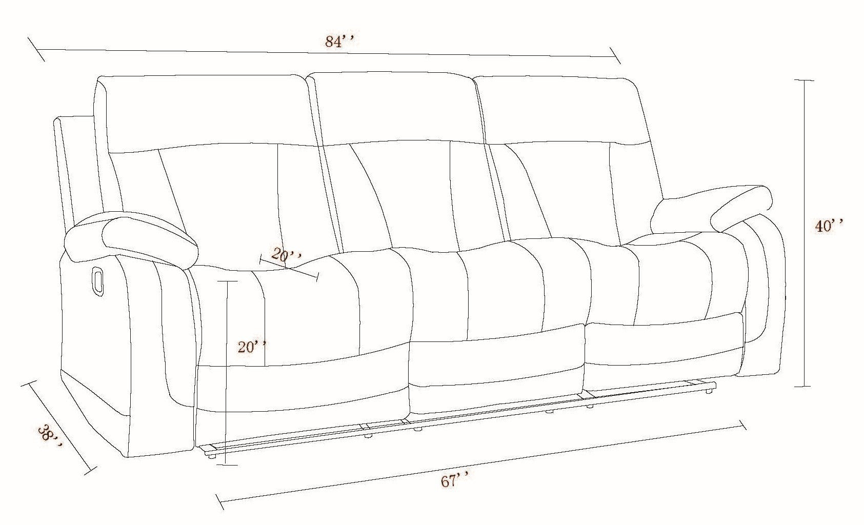 Global United Transitional Microfiber Fabric Sofa