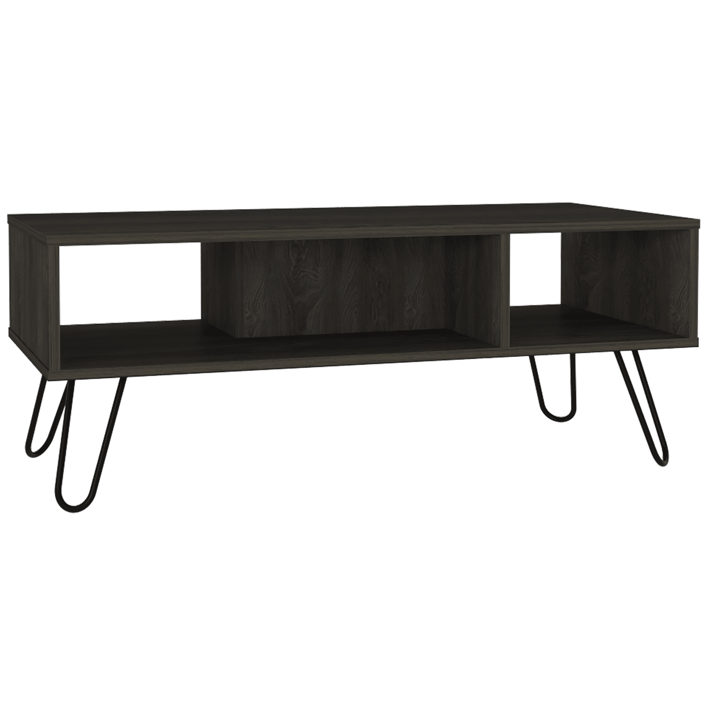 Coffee Table Minnesota, Two Shelves, Carbon Espresso Finish