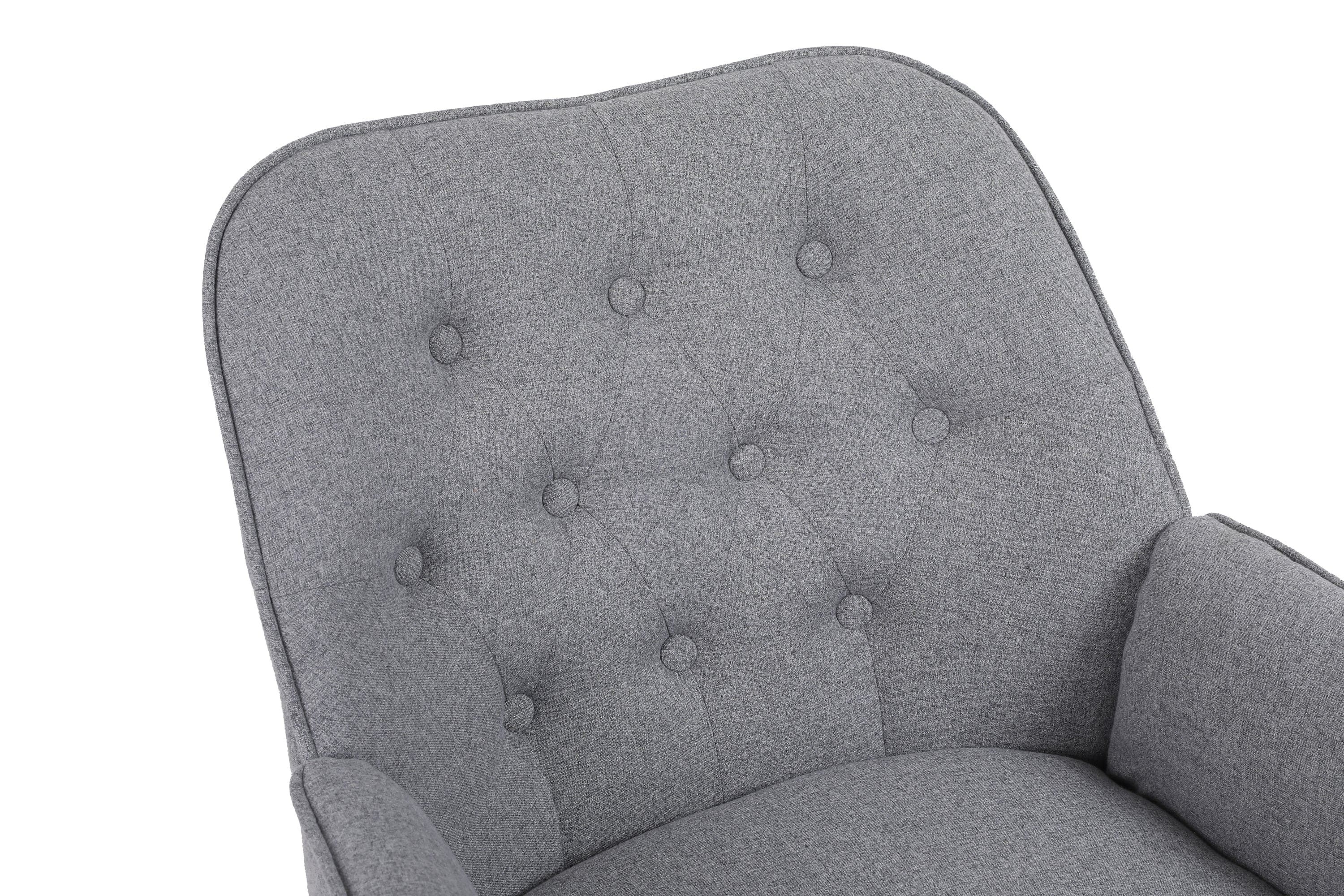 Modern Mid Century Chair velvet  Sherpa Armchair for Living Room Bedroom Office Easy Assemble(Light Grey)