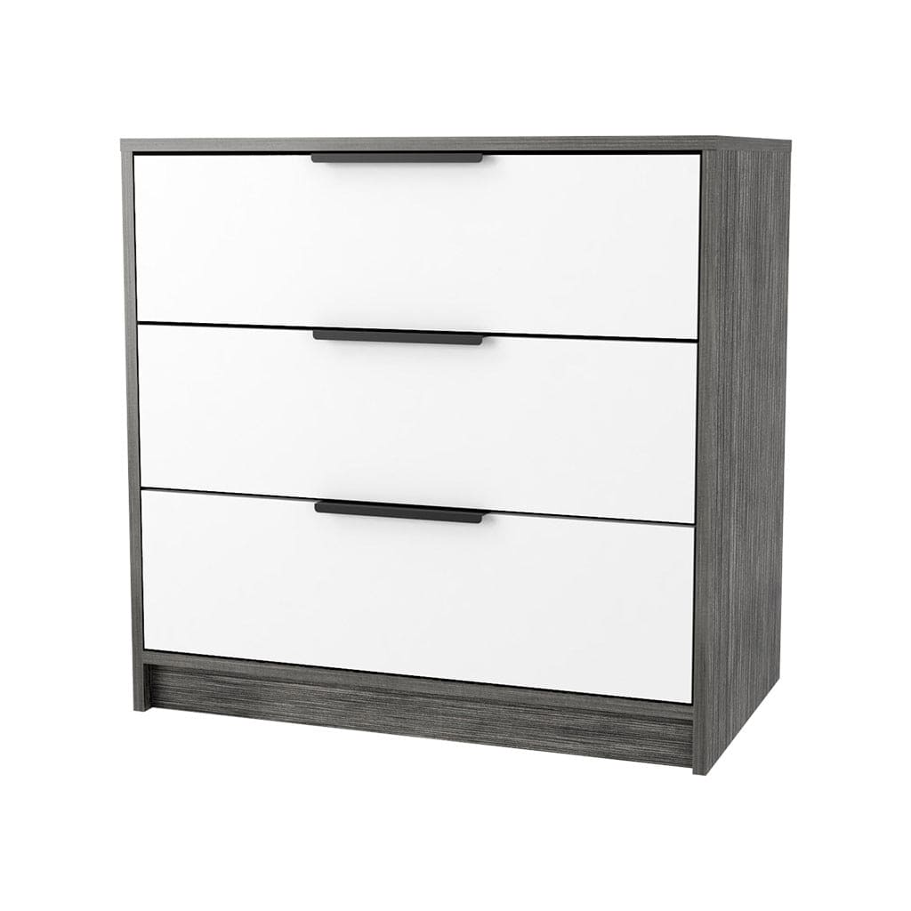 Cannon 3-Drawer Dresser Smokey Oak and White