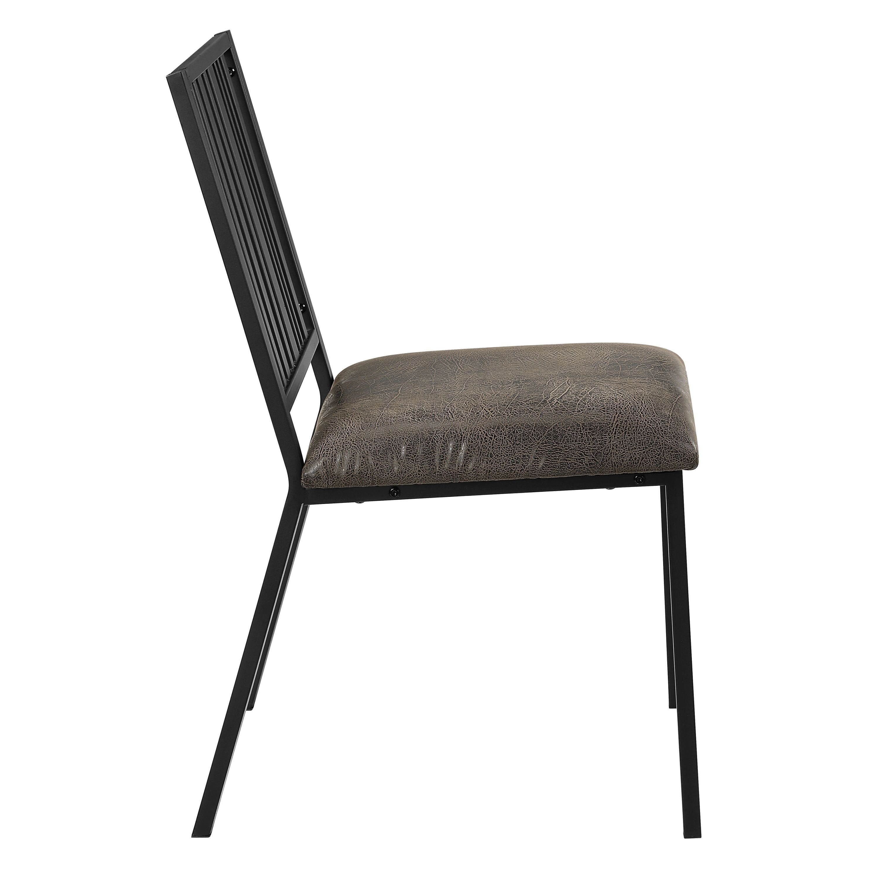 ACME Zudora Side Chair (Set-2), Synthetic Leather & Black Finish DN01758