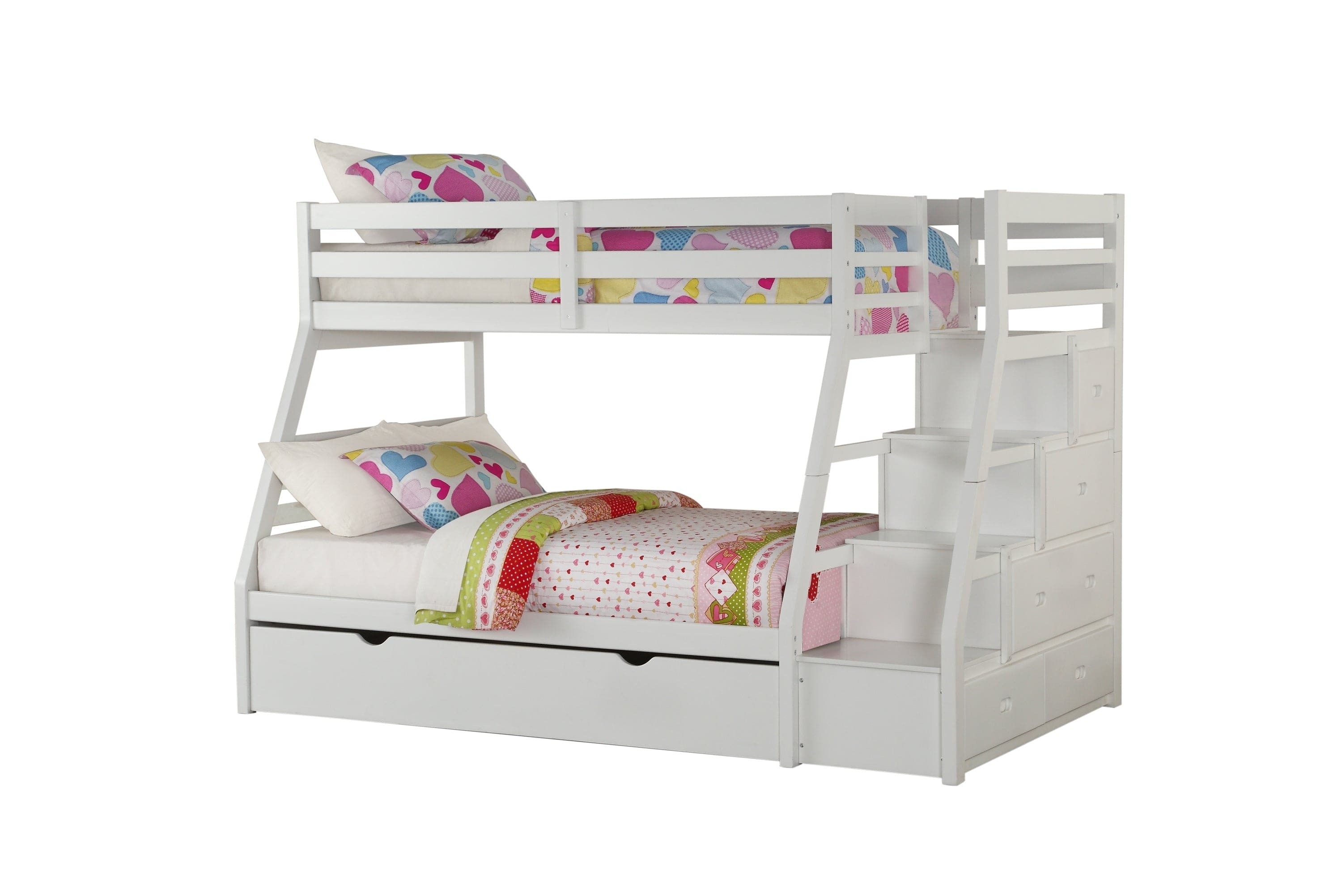 ACME Jason Bunk Bed (Twin/Full) in White 37105