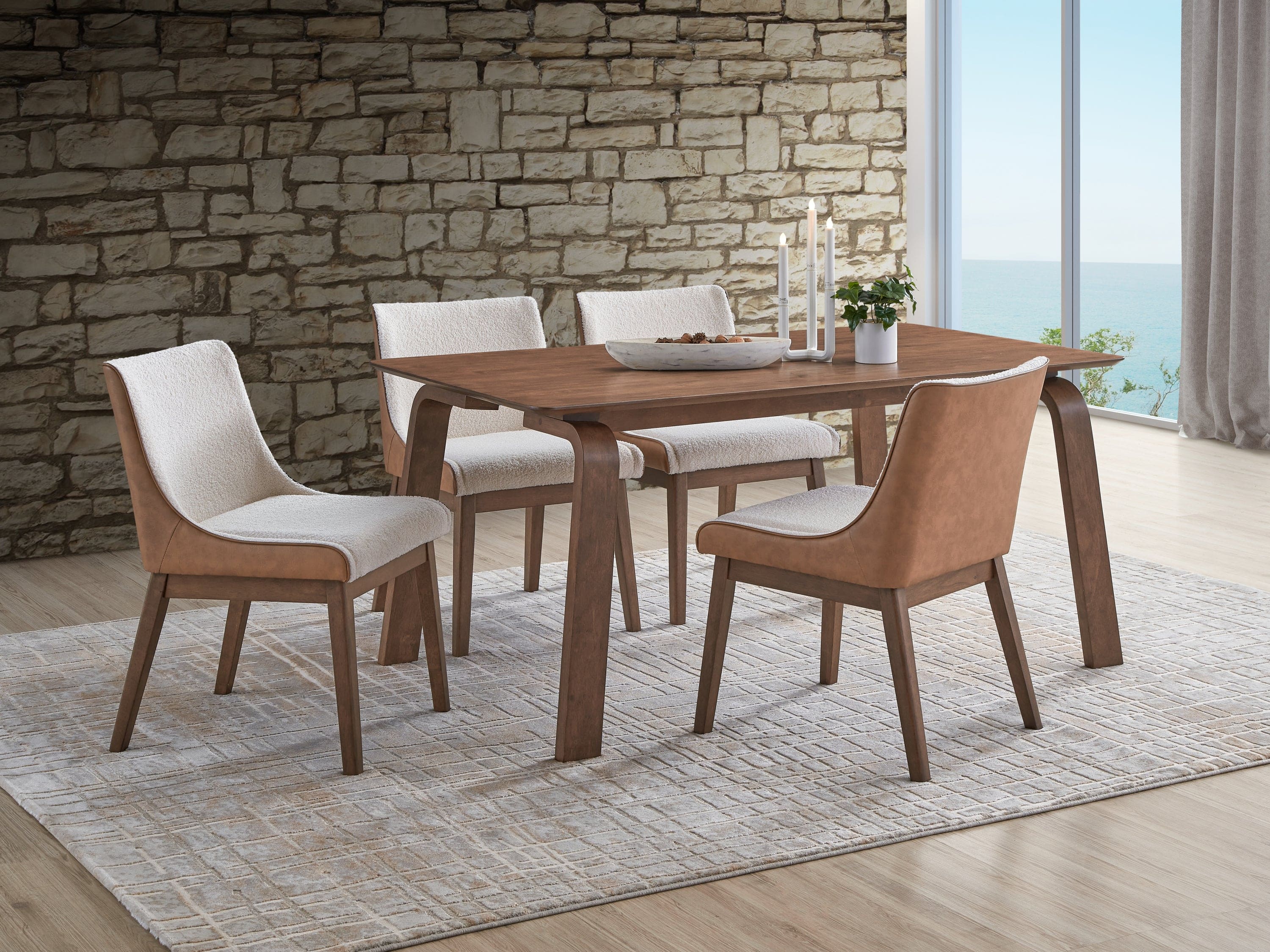 ACME Ginny Dining Table, Walnut Finish DN02307