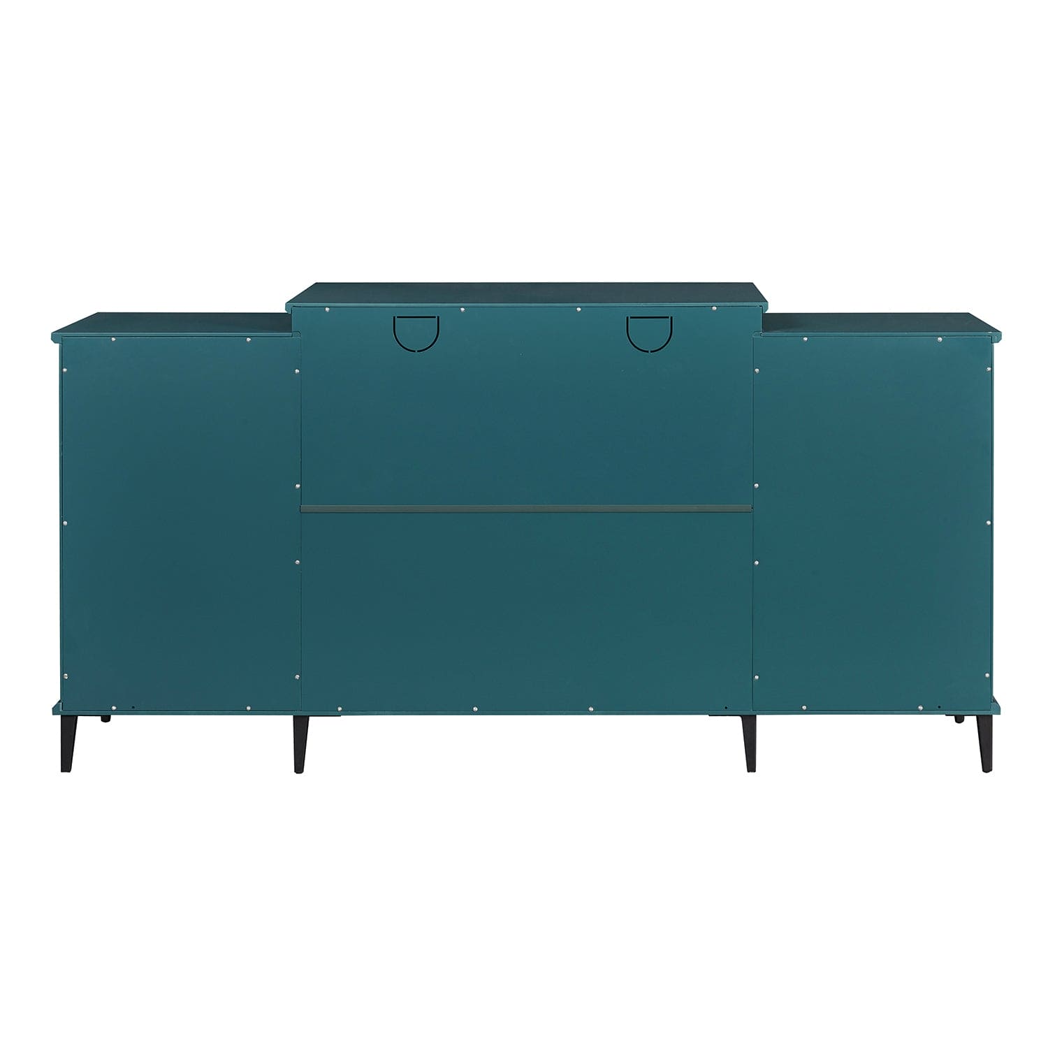 62" TV Stand, Buffet Sideboard Cabinet, Teal Blue