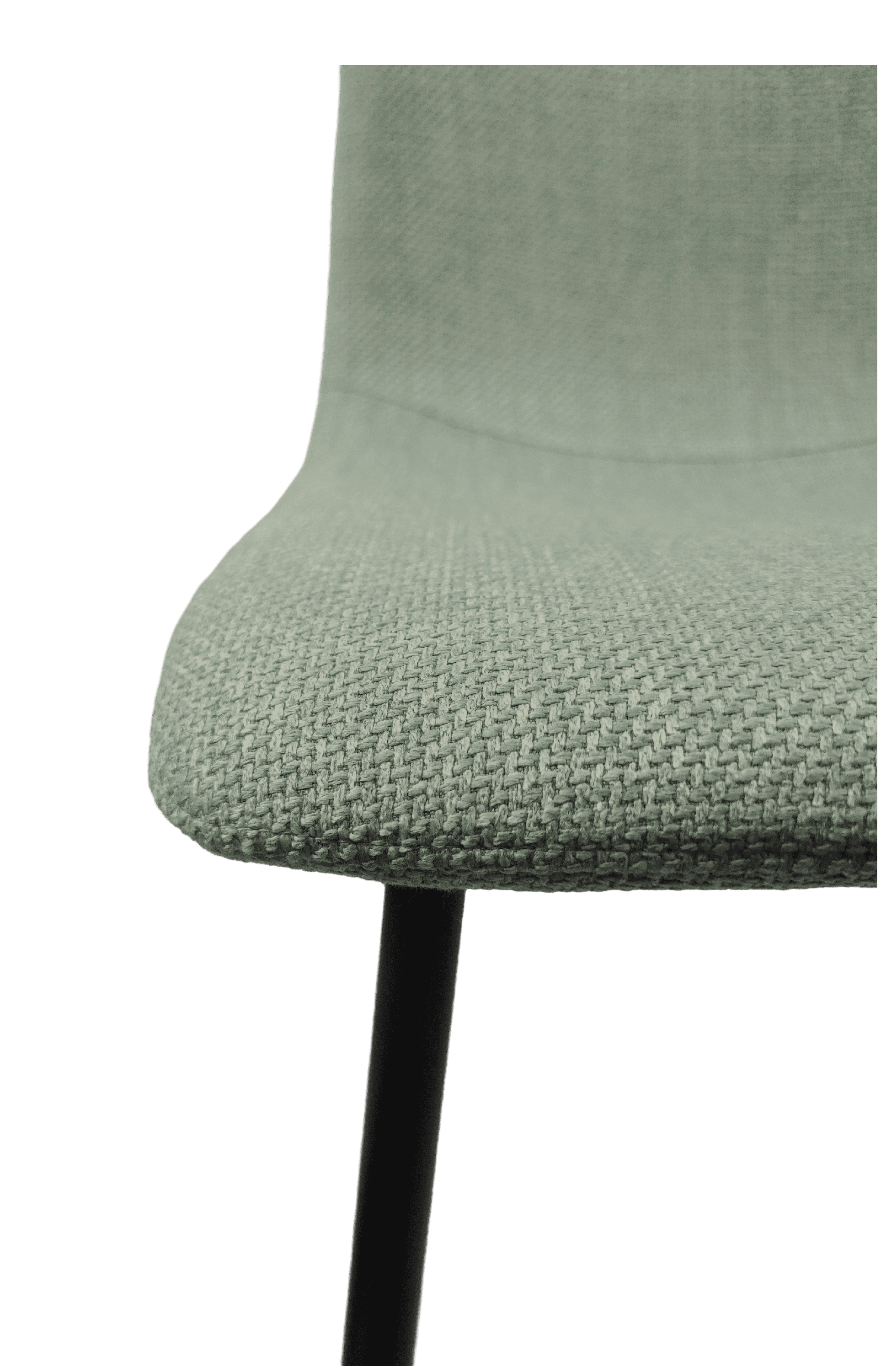 Dining Chairs Set of 4,Modern Kitchen Dining Room Chairs,Upholstered Dining Accent Chairs in linen Cushion Seat and Sturdy Black Metal Legs(Light Green)