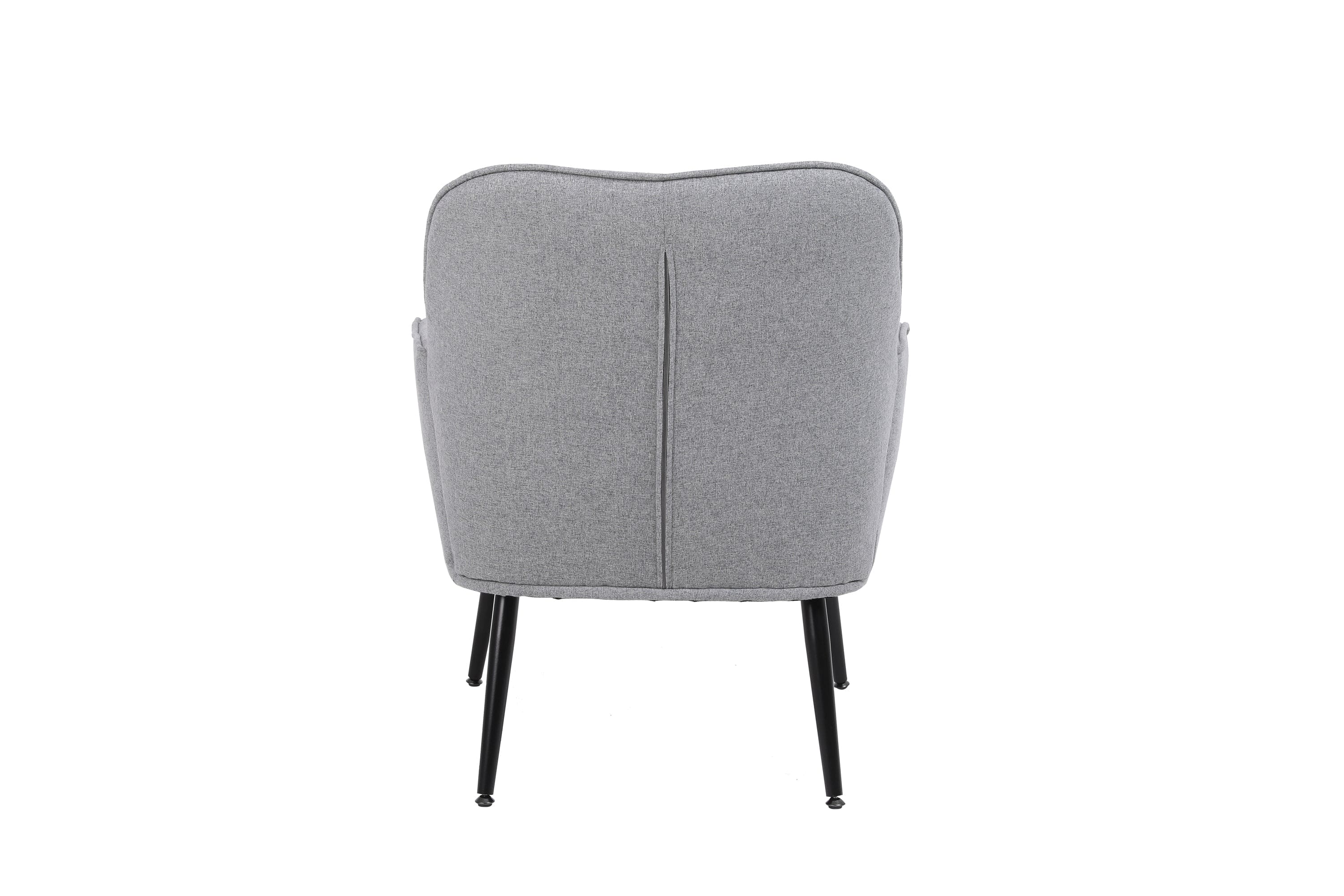 Modern Mid Century Chair velvet  Sherpa Armchair for Living Room Bedroom Office Easy Assemble(Light Grey)