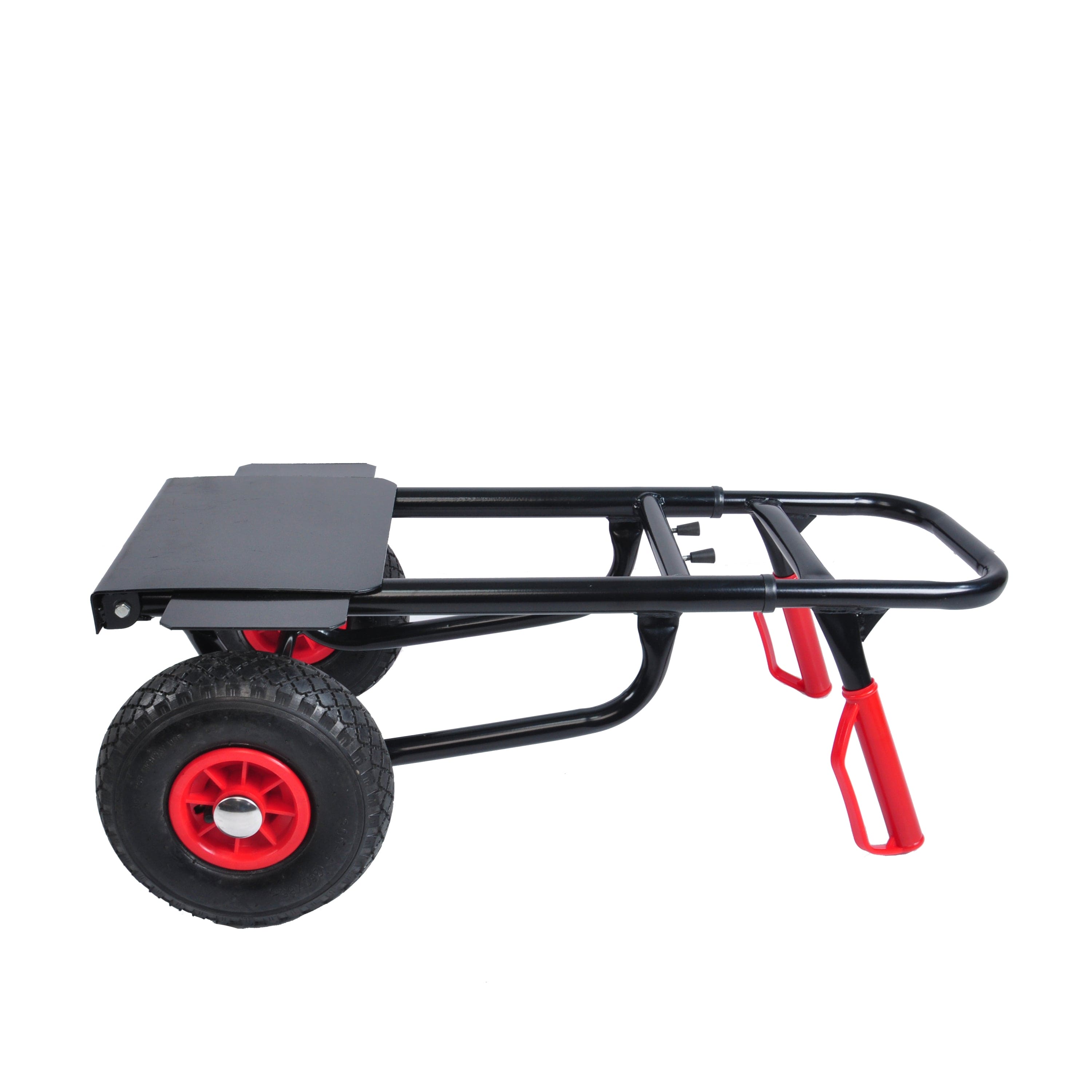 Heavy duty manual truck with double handles 330 lb steel trolley for moving heavy platform truck with 10 "rubber wheels for moving/warehouse/garden/grocery