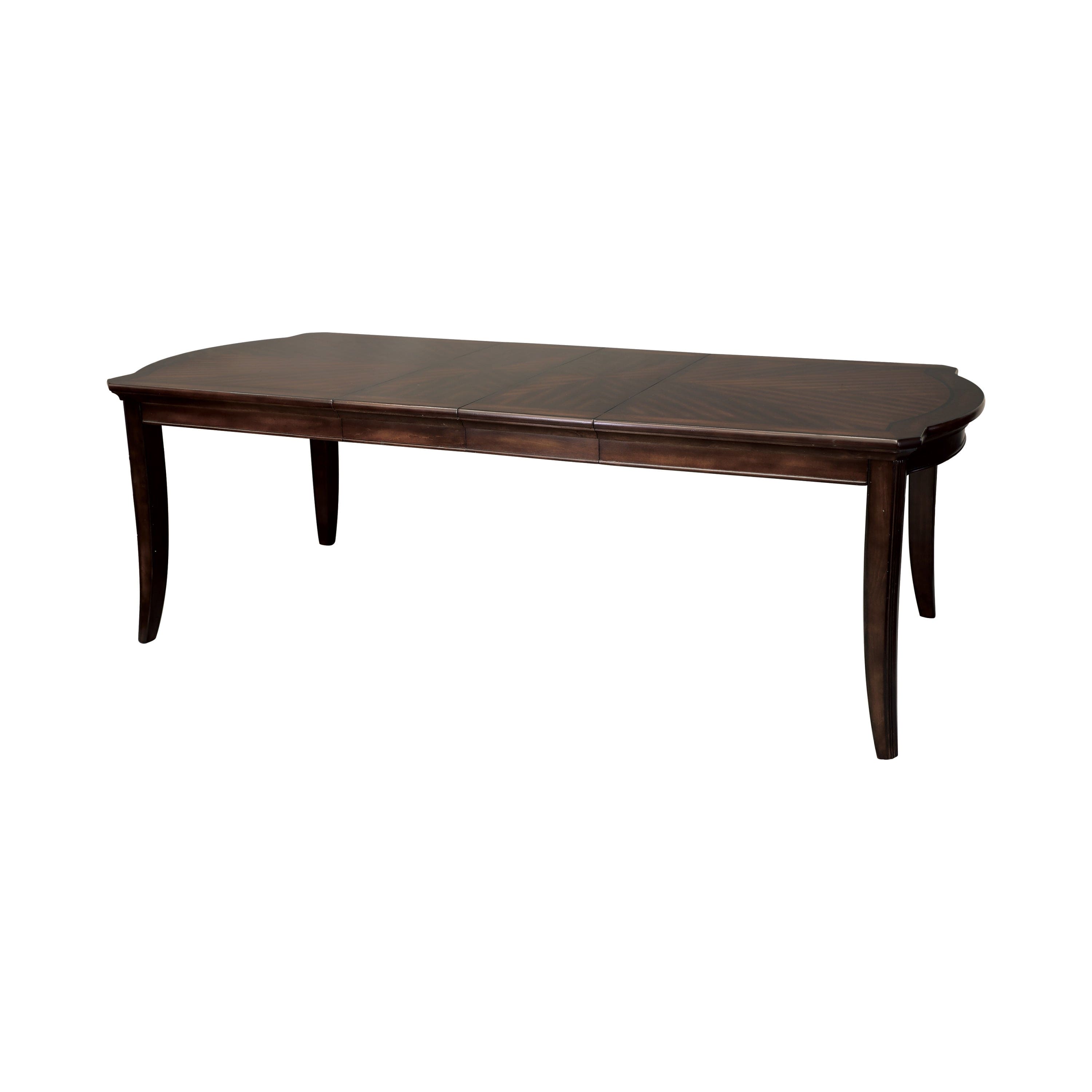 Cherry Finish Formal Dining Table 1pc Lovely Veneer Pattern 2x Extension Leaf Contemporary Dining Furniture