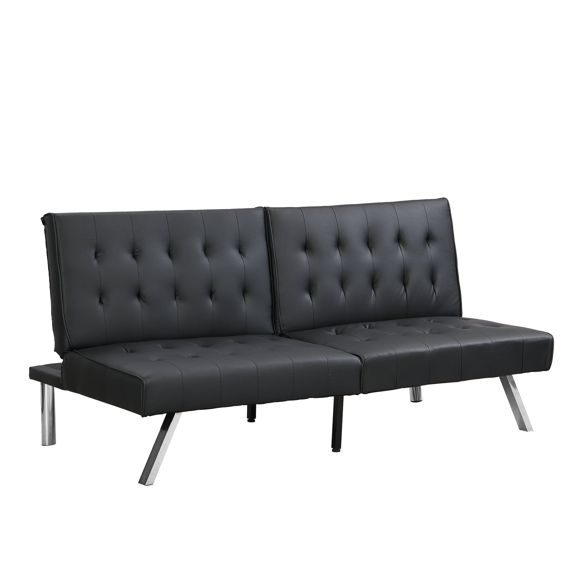 sofa bed black pvc