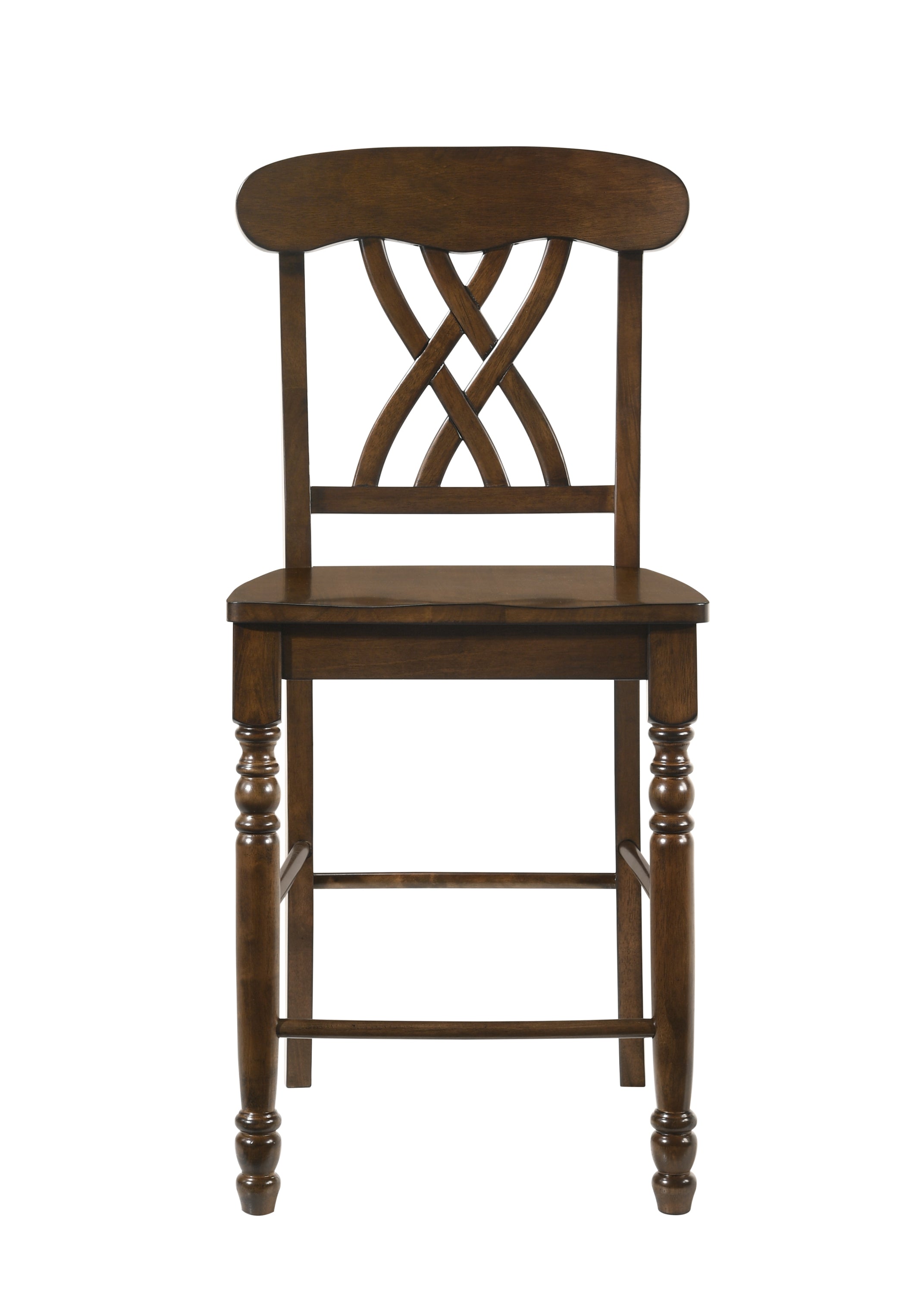 ACME Dylan Counter Height Chair (Set-2) in Walnut Finish DN00623