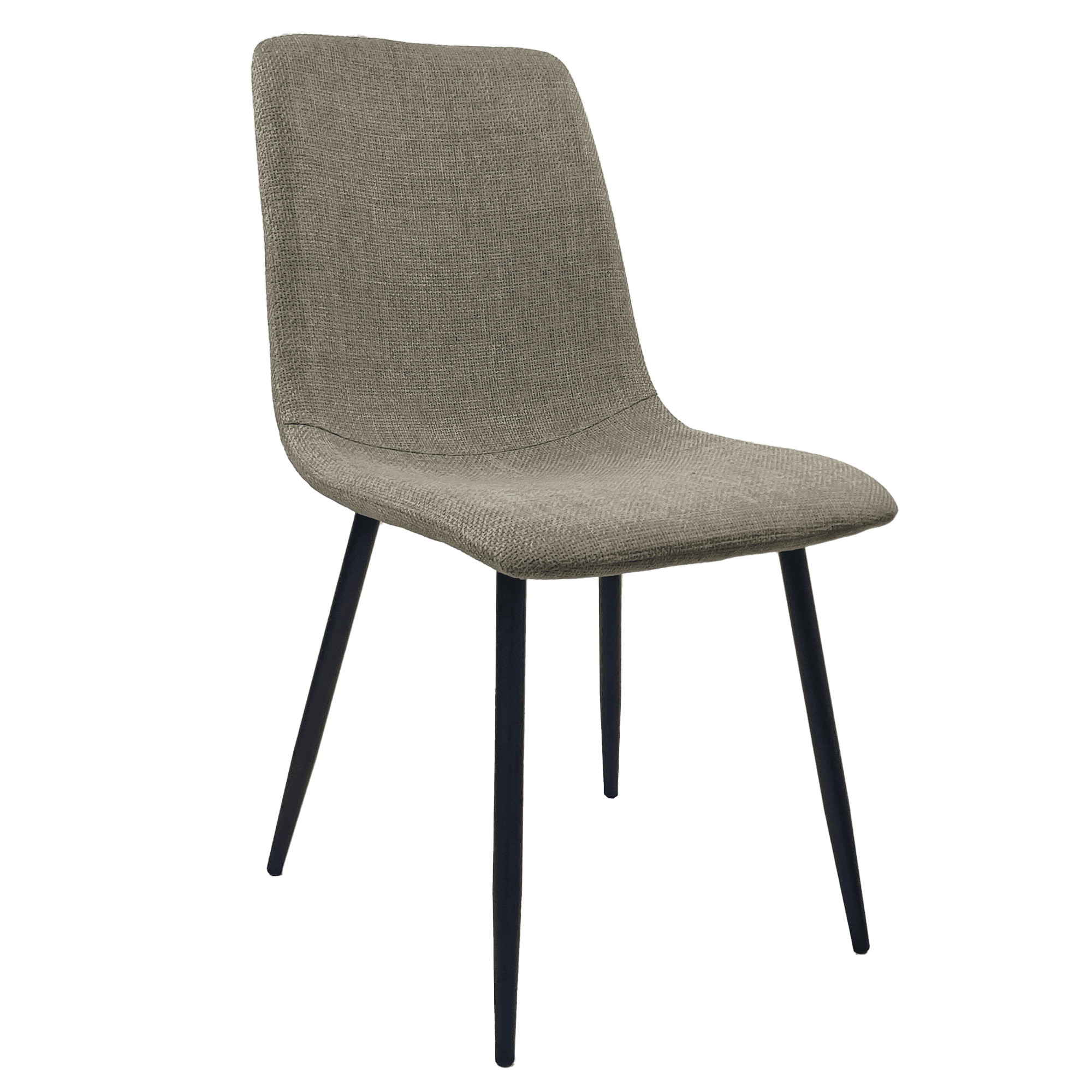 Dining Chairs Set of 4,Modern Kitchen  Dining Room Chairs,Upholstered Dining Accent Chairs in linen Cushion Seat and Sturdy Black Metal Legs(Grey)