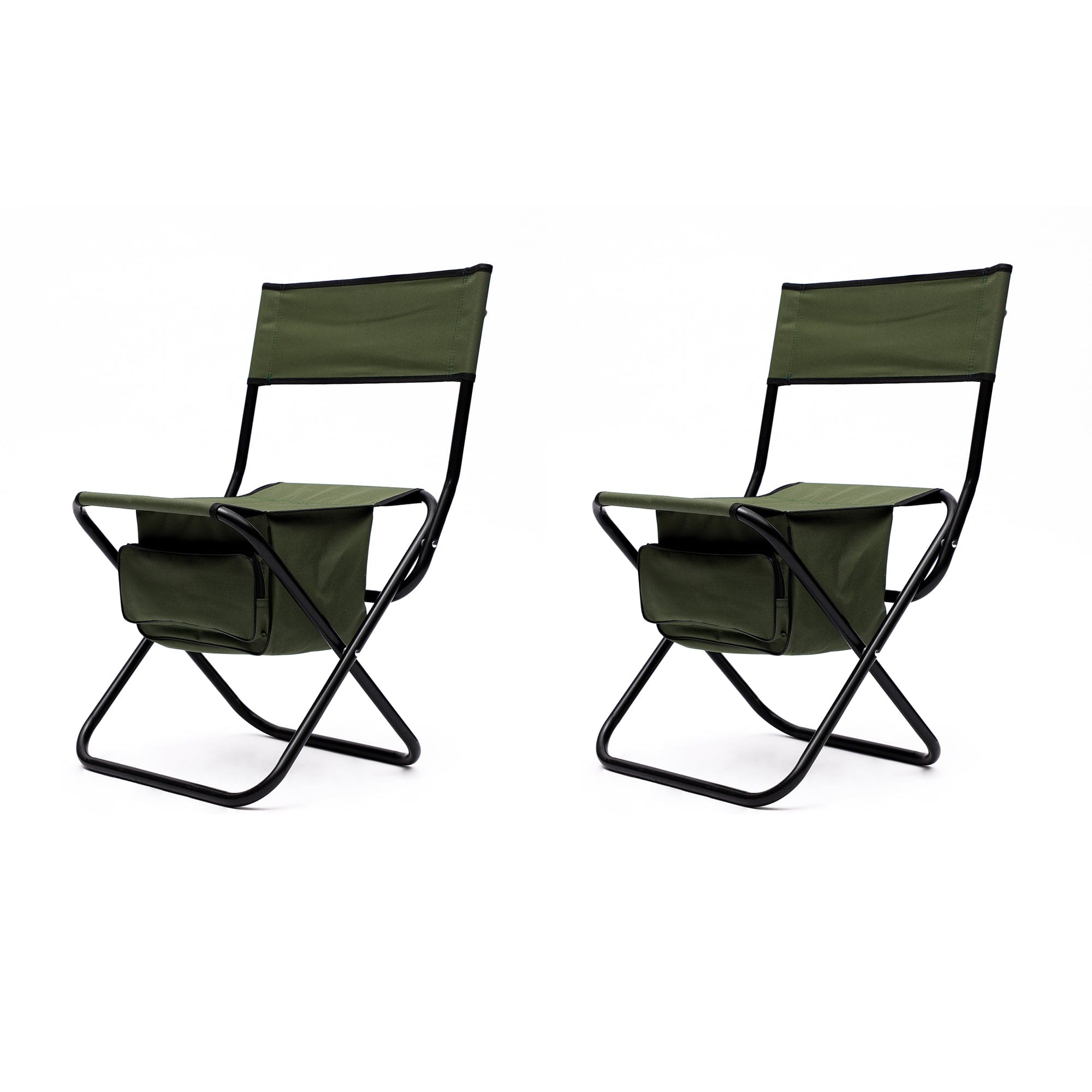 Set of 3, Folding Outdoor Table and Chairs Set for Indoor, Outdoor Camping, Picnics, Beach,Backyard, BBQ, Party, Patio, Black/Green