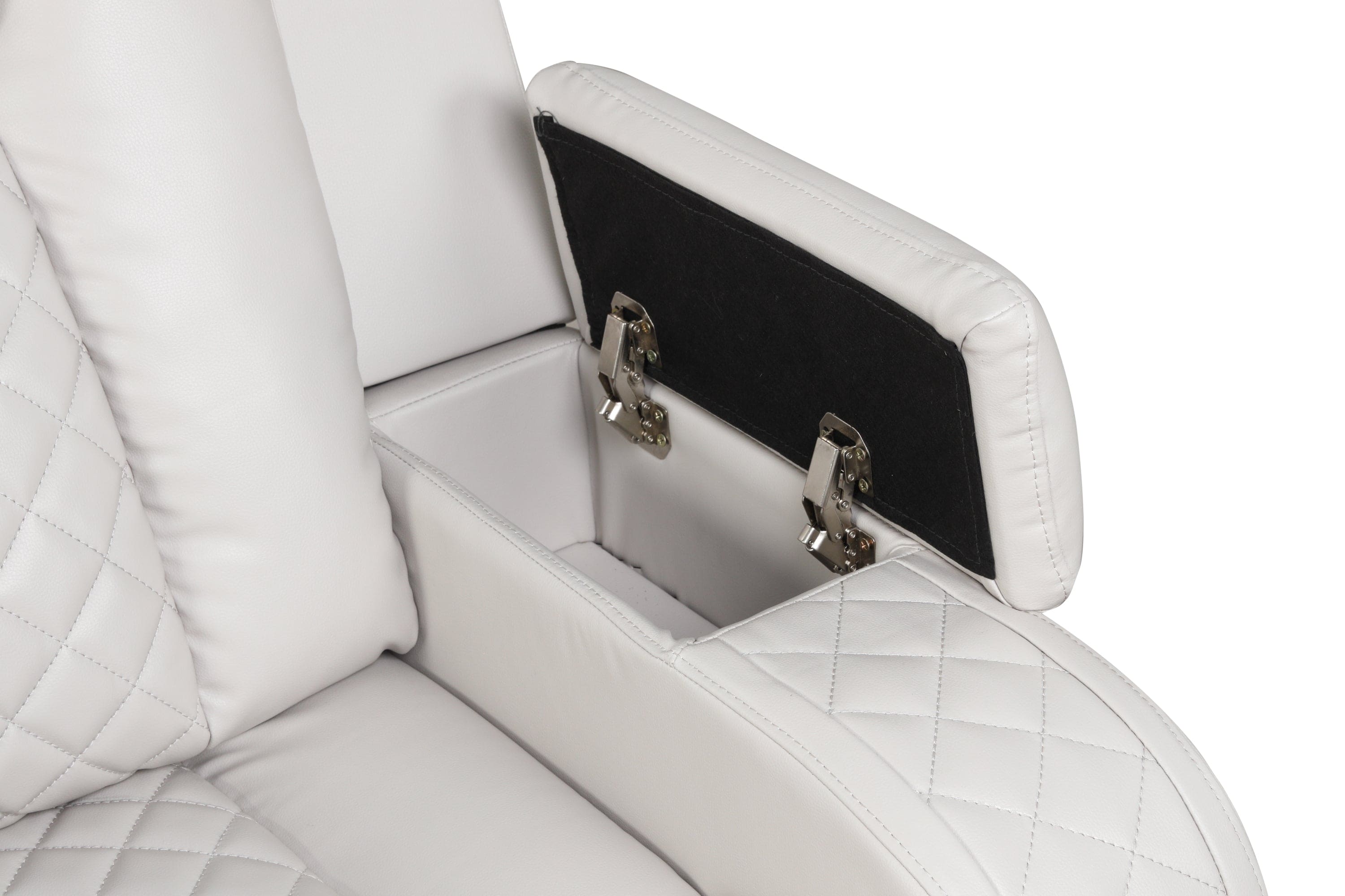 Benz LED & Power Reclining Loveseat Made With Faux Leather in Ice