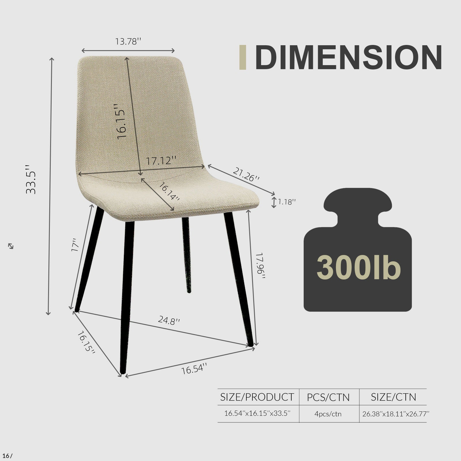 MDF Wood Colour Dining Table and Modern Dining Chairs Set of 4, Mid Century Wooden Kitchen Table Set, Metal Base & Legs, Dining Room Table and Linen Chairs