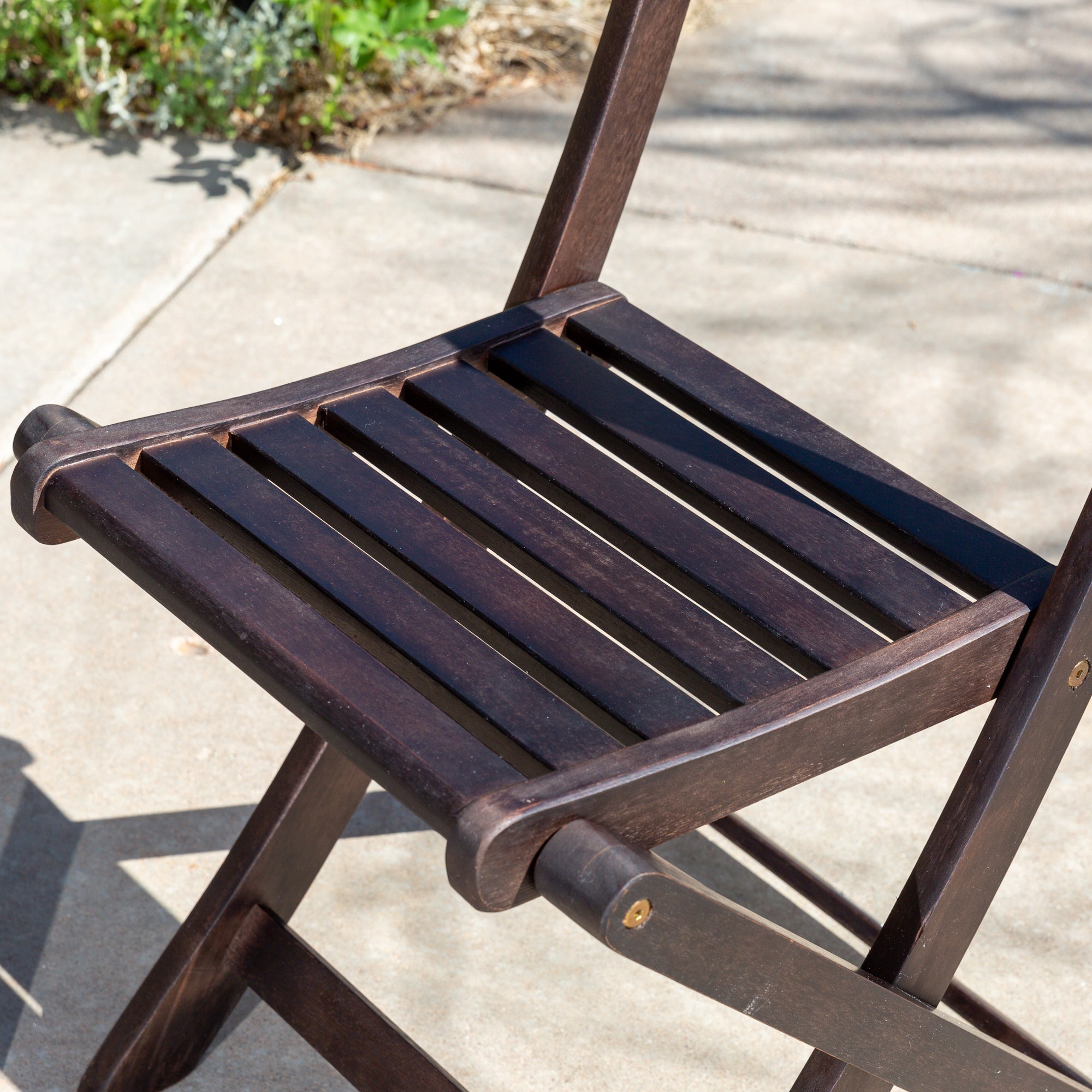 3-Piece Eucalyptus Bistro Set, Square, Espresso