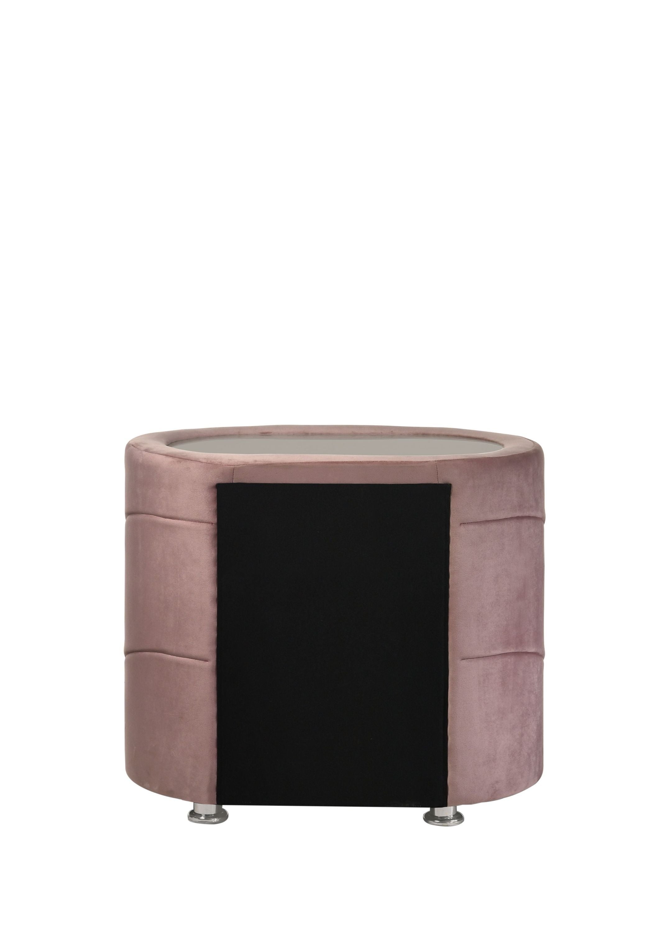 ACME Salonia Nightstand, Pink Velvet BD01184