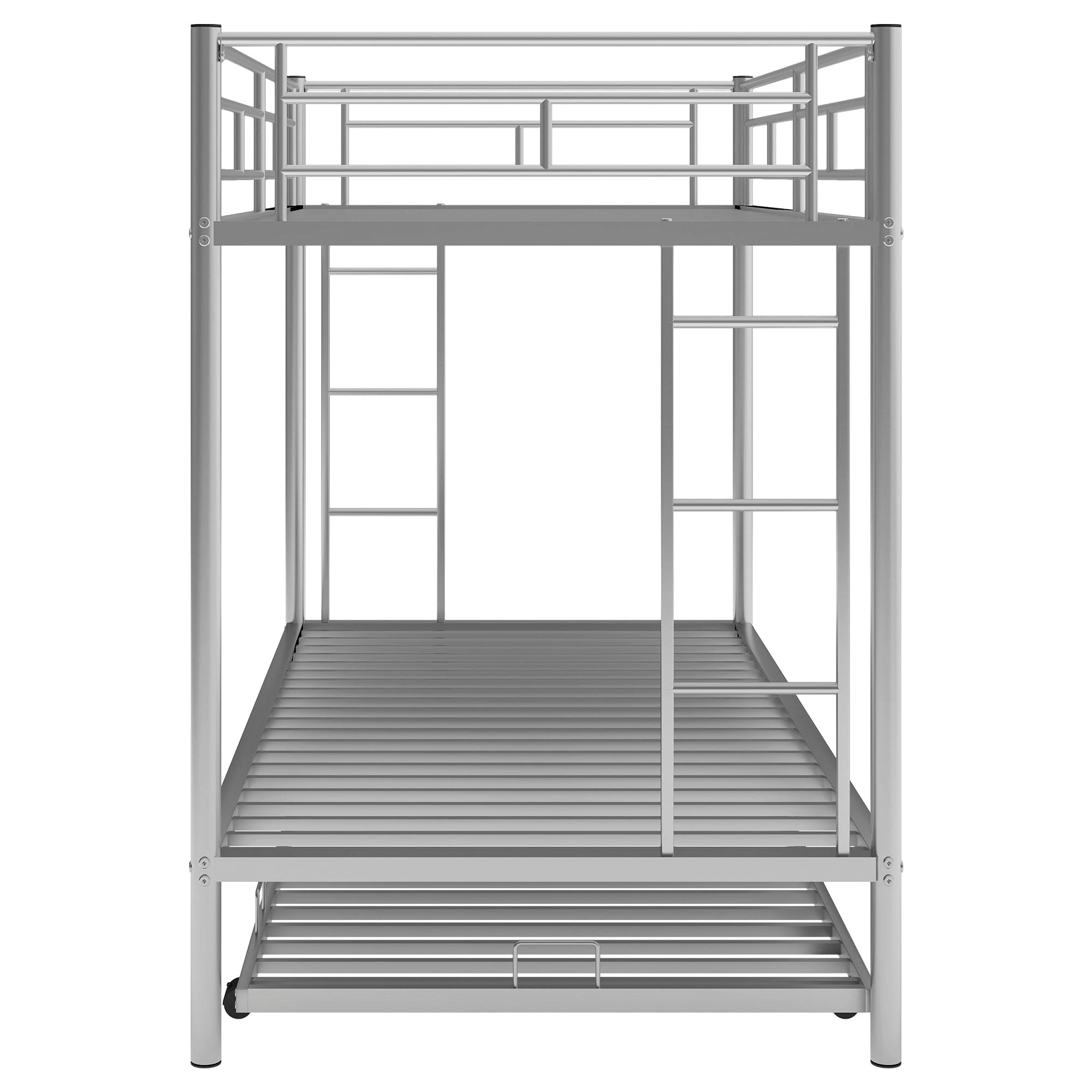 Twin over Twin Bunk Bed with Trundle, Silver(OLD SKU:MF192387AAN)