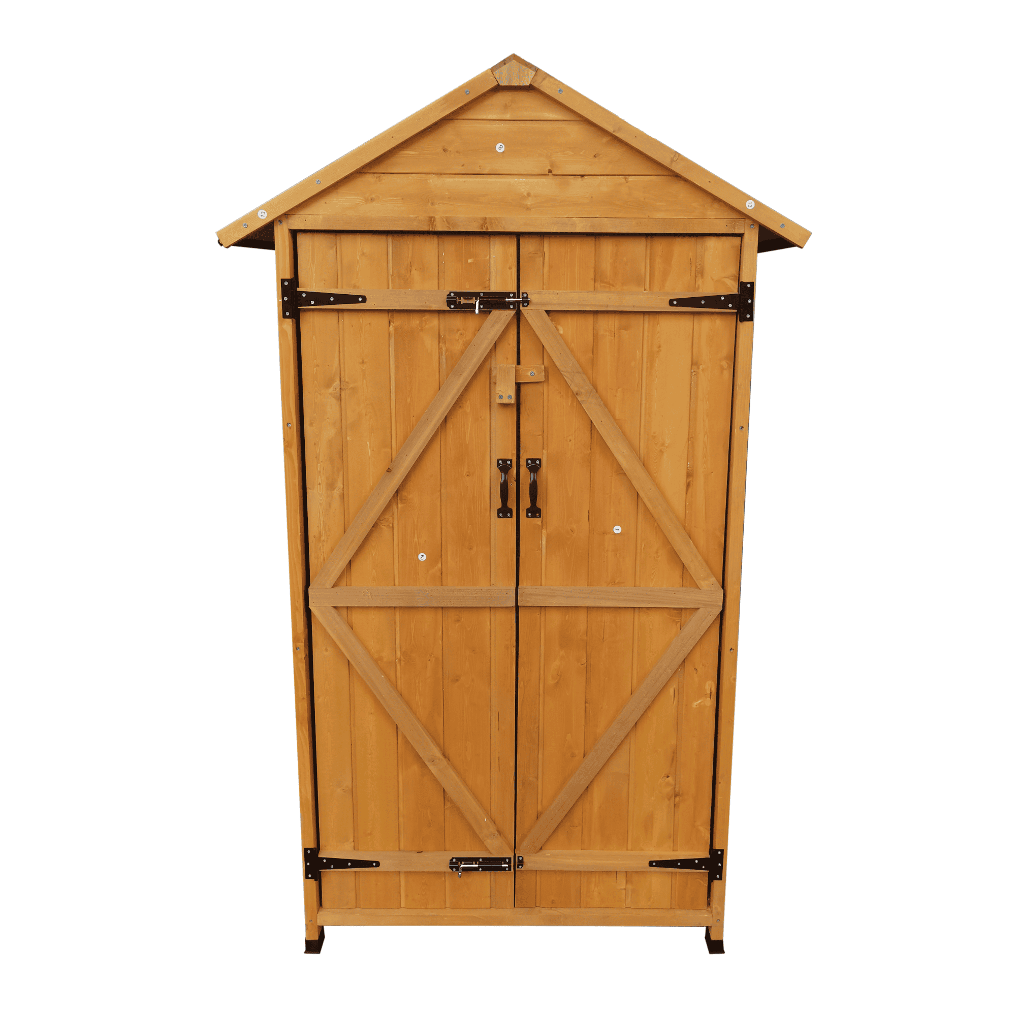 XWT010 WOODENSHED Natural for backyard garden big spire Tool storage 68.50"X 22.83"X 40.35"