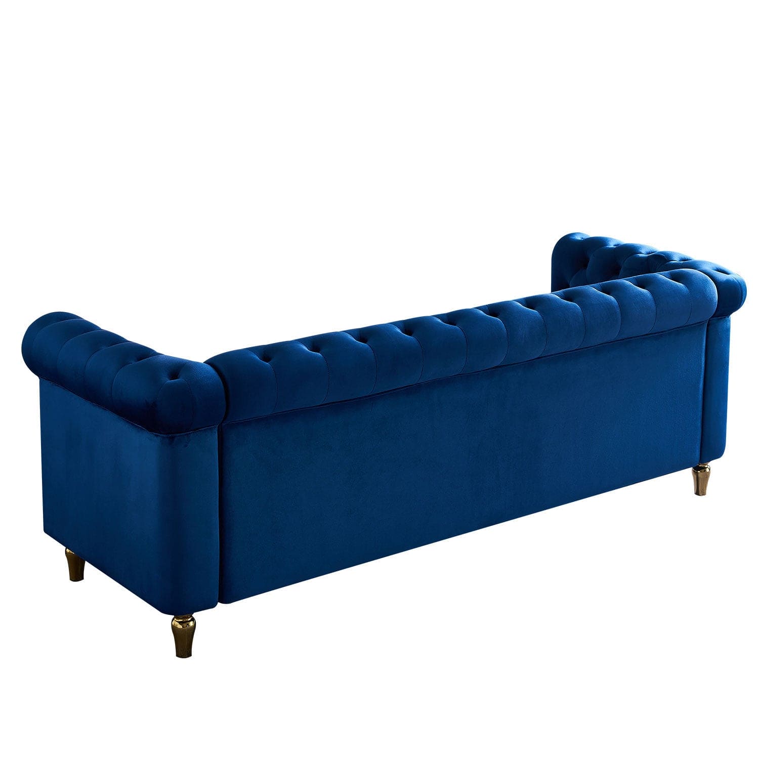 Chesterfield Velvet Sofa 84.65 inch for Living Room BLUE Color