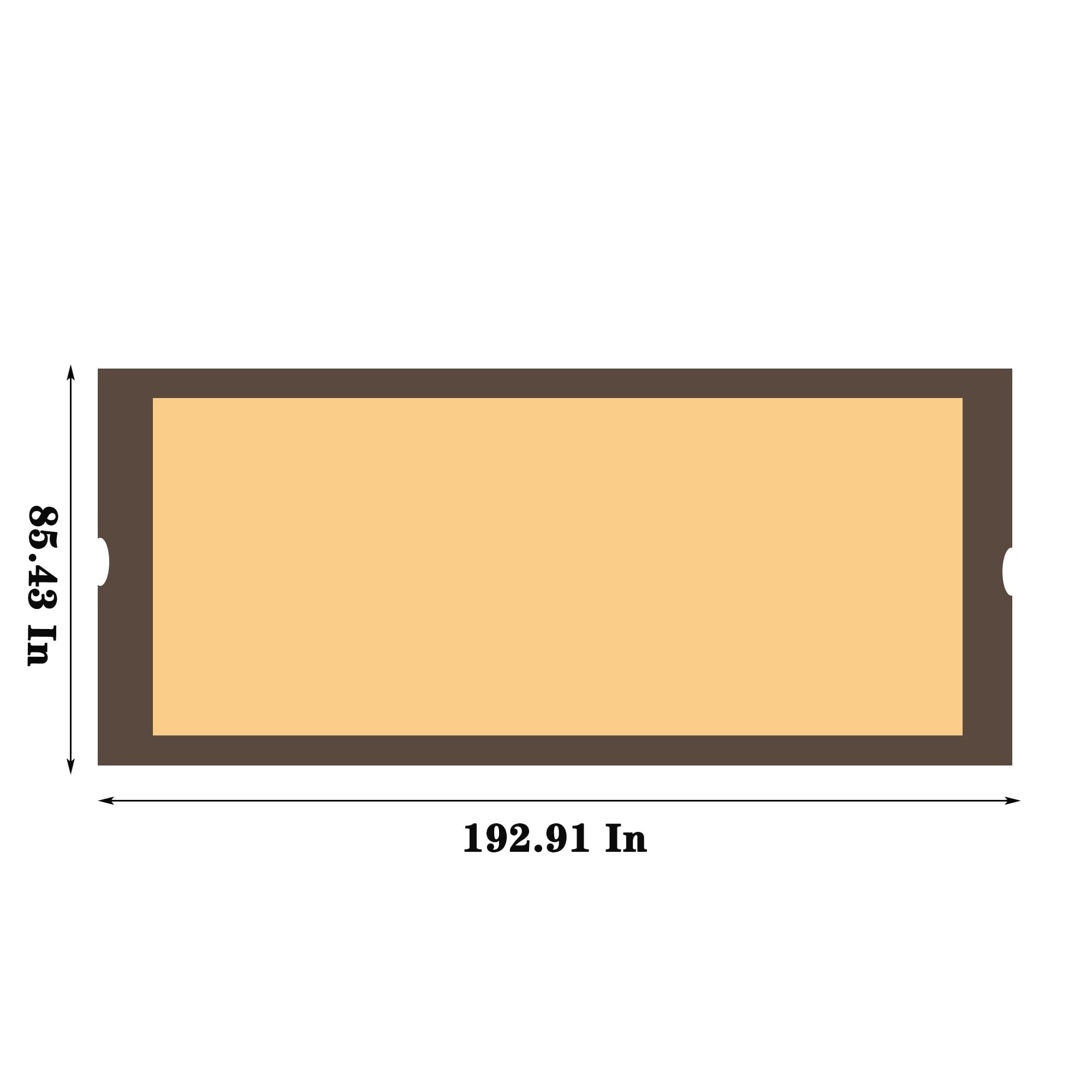 Universal Canopy Cover Replacement for 12x9 Ft Curved Outdoor Pergola Structure