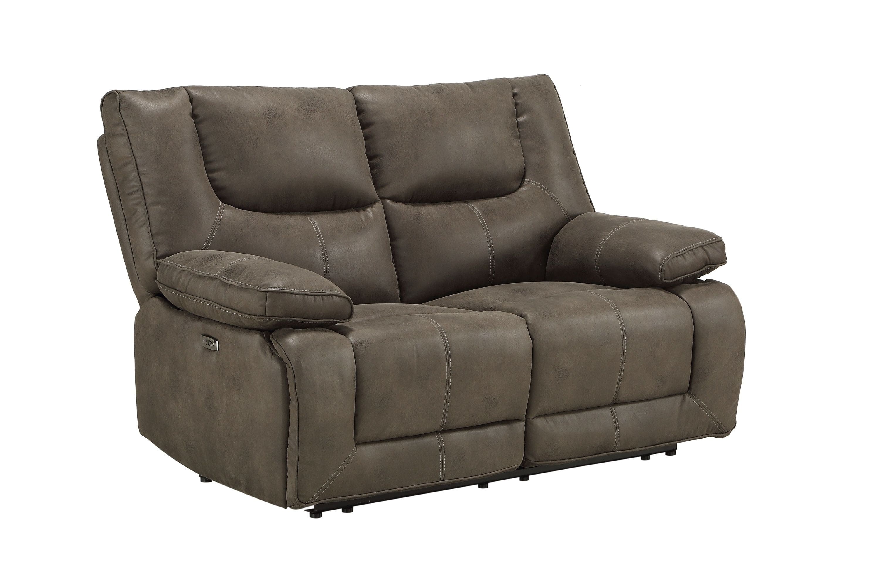 ACME Harumi Loveseat (Power Motion), Gray Leather-Aire 54896