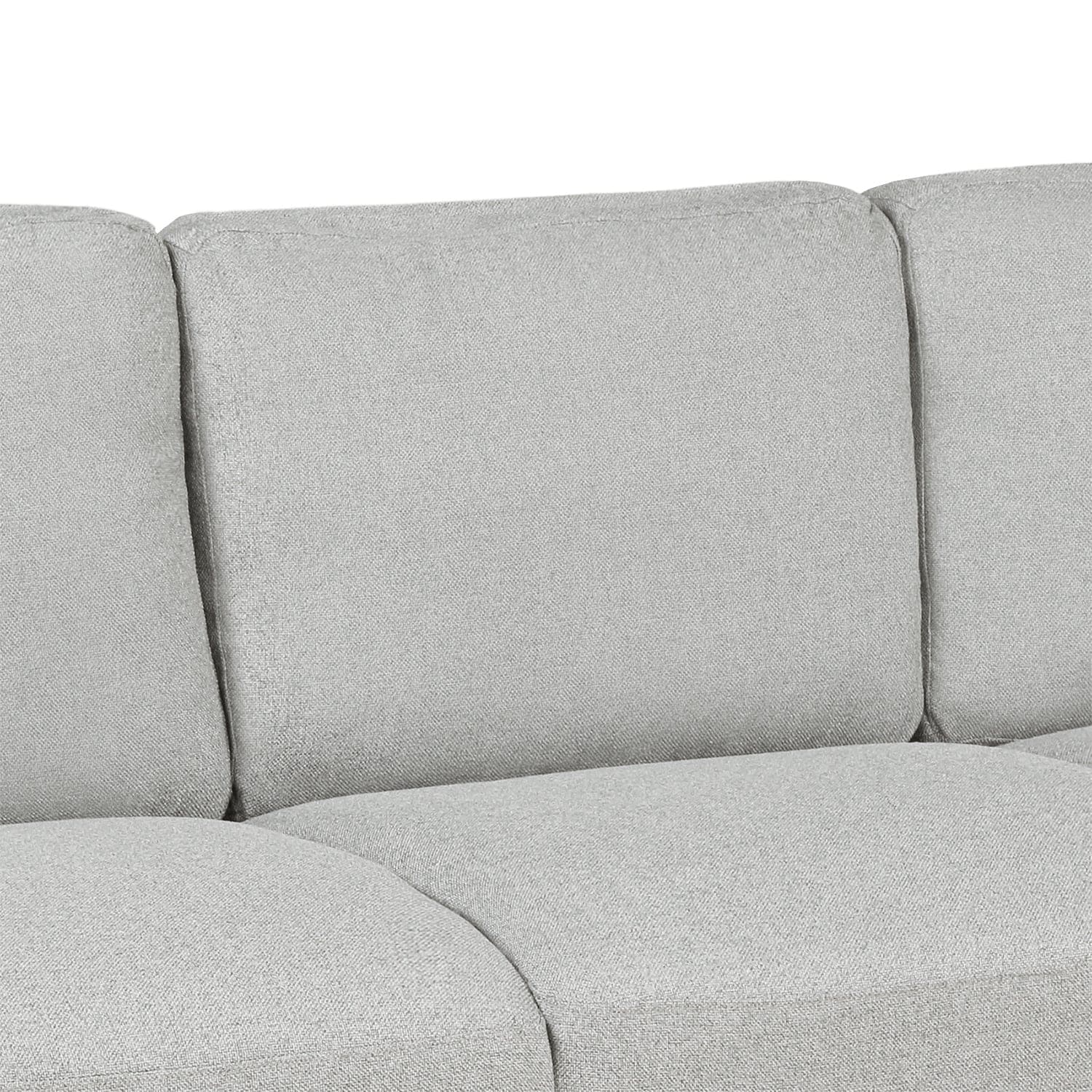 3-Seat Sofa Living Room Linen Fabric Sofa (Light Gray)