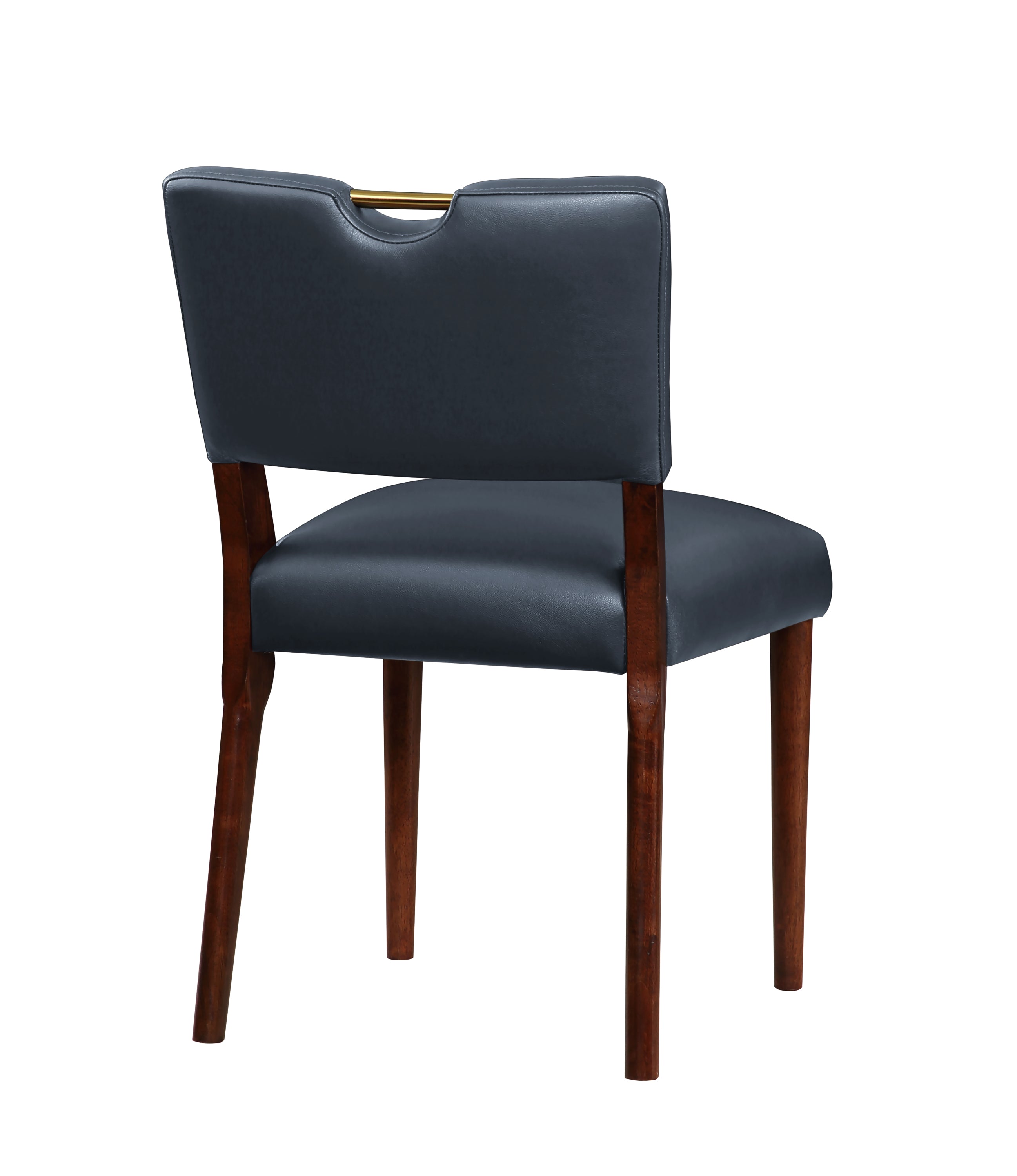 Bryson Midnight Blue Faux Leather Dining Chair - Set of 2