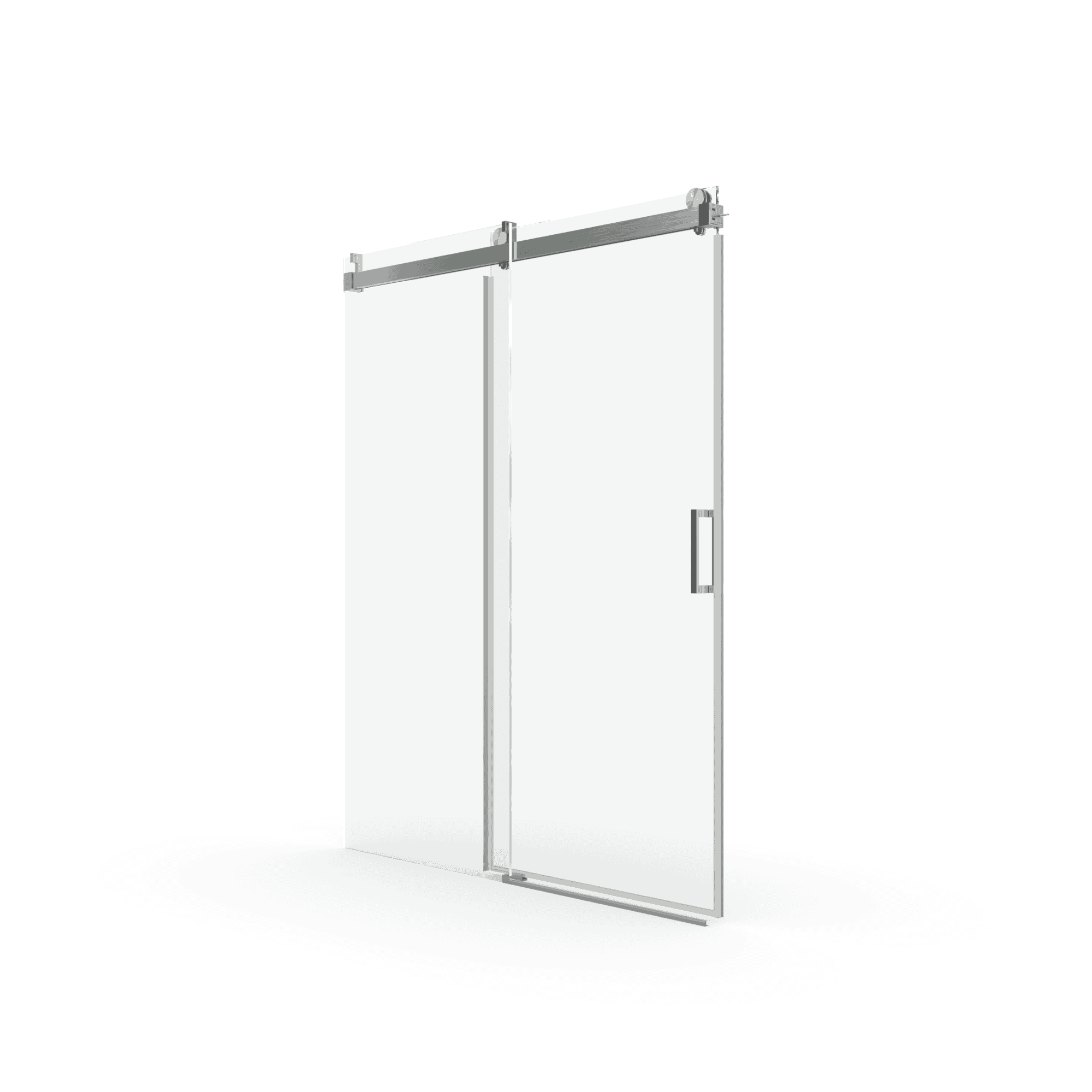 Elan 68 to 72 in. W x 76 in. H Sliding Frameless Soft-Close Shower Door with Premium 3/8 Inch (10mm) Thick Tampered Glass in Brushed Nickel 22D01-72BN