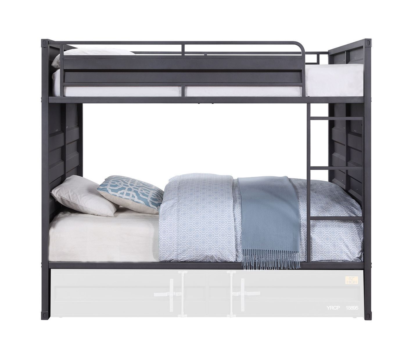 ACME Cargo Bunk Bed (Full/Full), Gunmetal (1Set/2Ctn) 37895