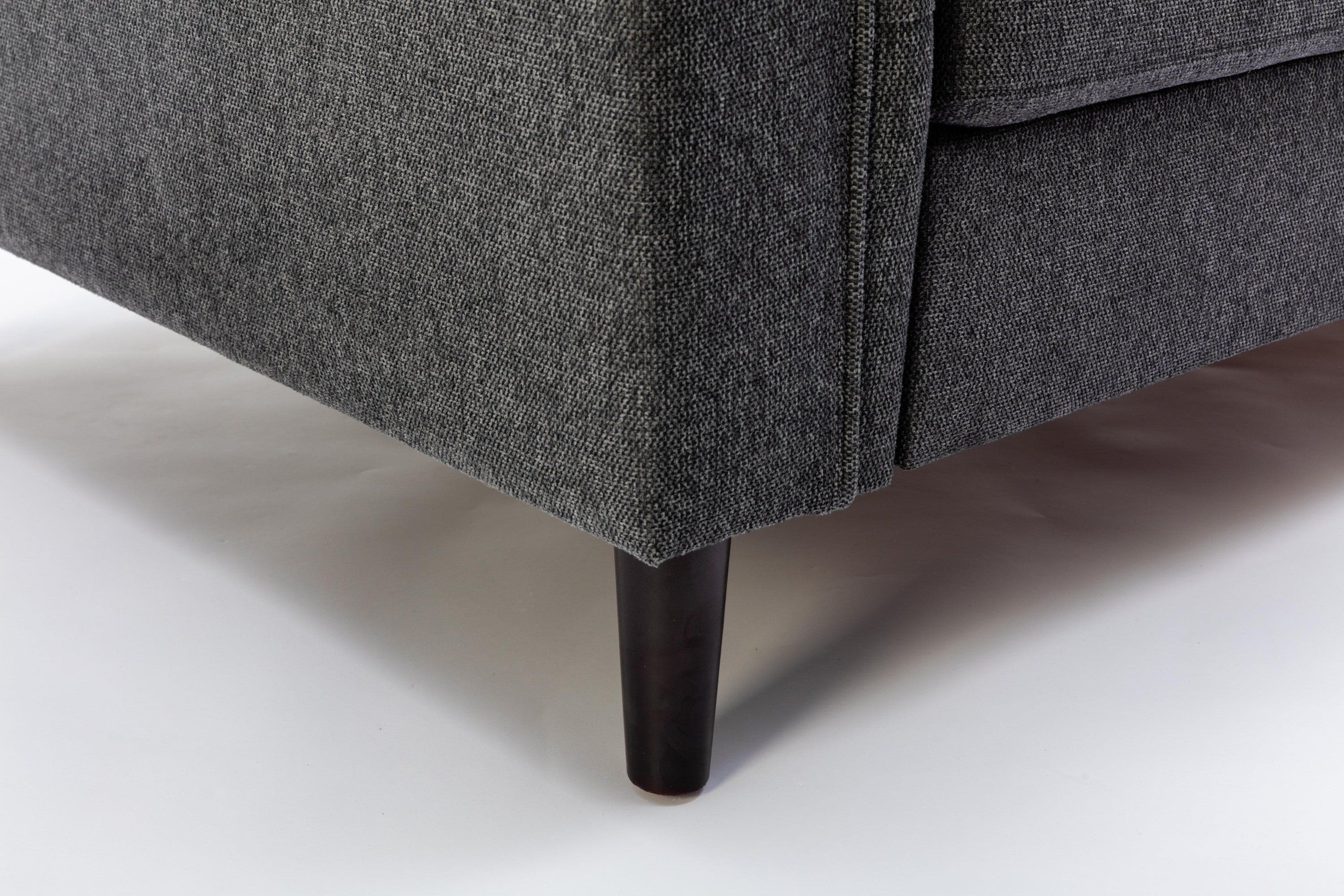 Stanton Dark Gray Linen Chair with Tufted Arms