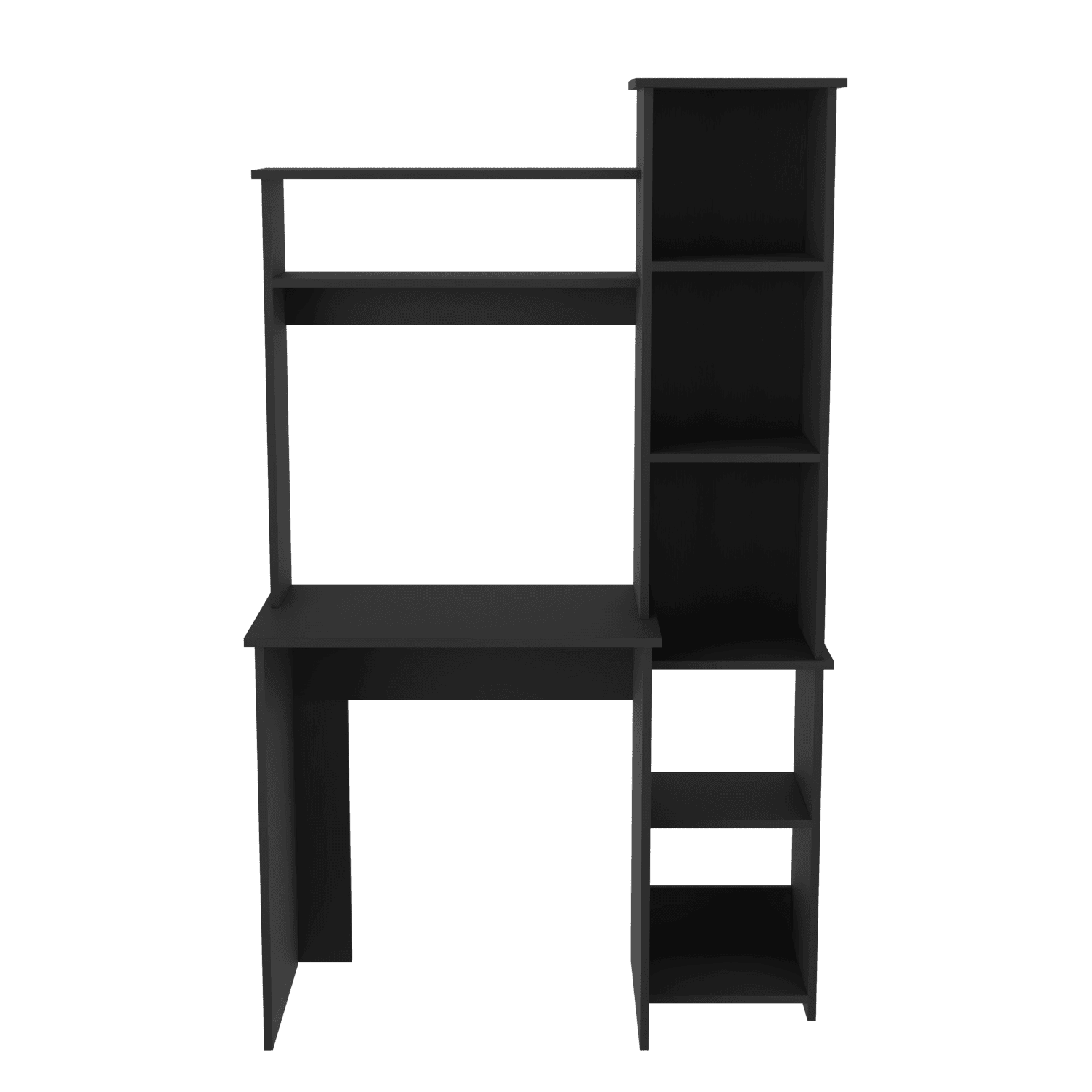 Desk Logan, Five Cubbies, Black Wengue Finish