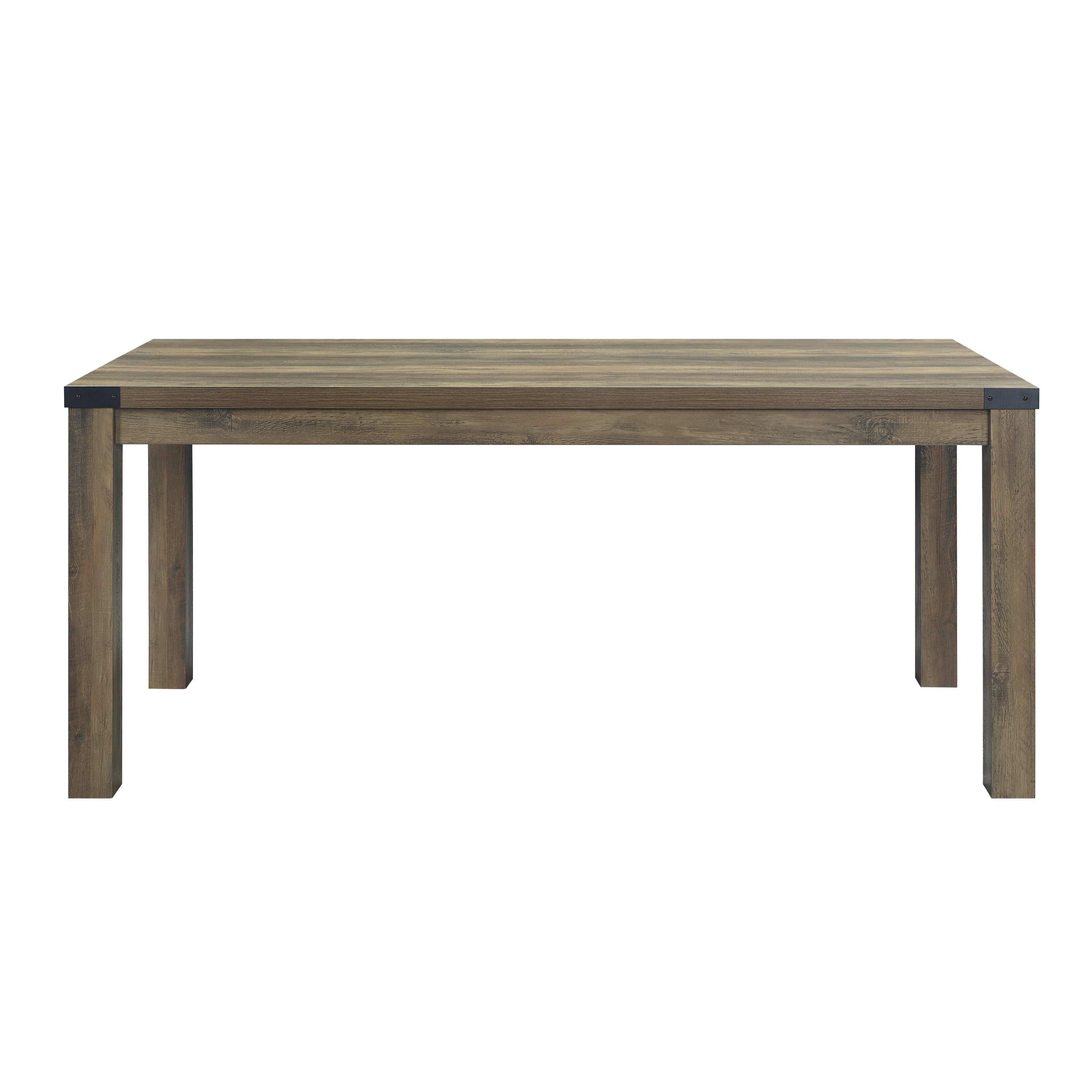 ACME Abiram Dining Table in Rustic Oak Finish DN01028