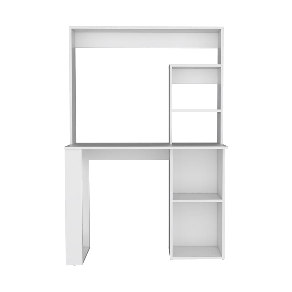 Desk Ryndon, Hutch, White Finish