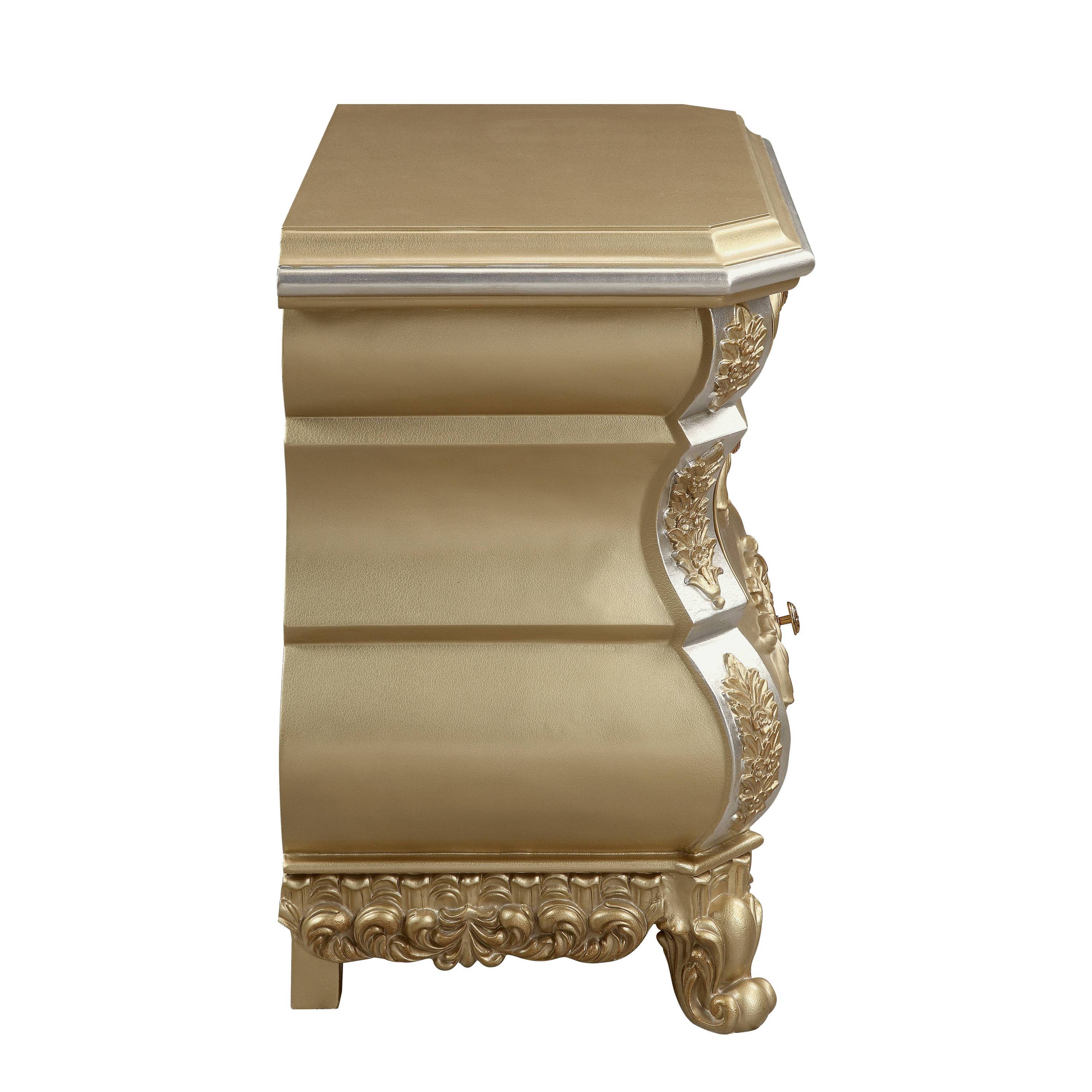 ACME Seville Nightstand, Gold Finish BD00452