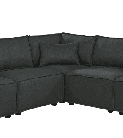 Jenson Modular Sectional Sofa in Dark Gray Linen