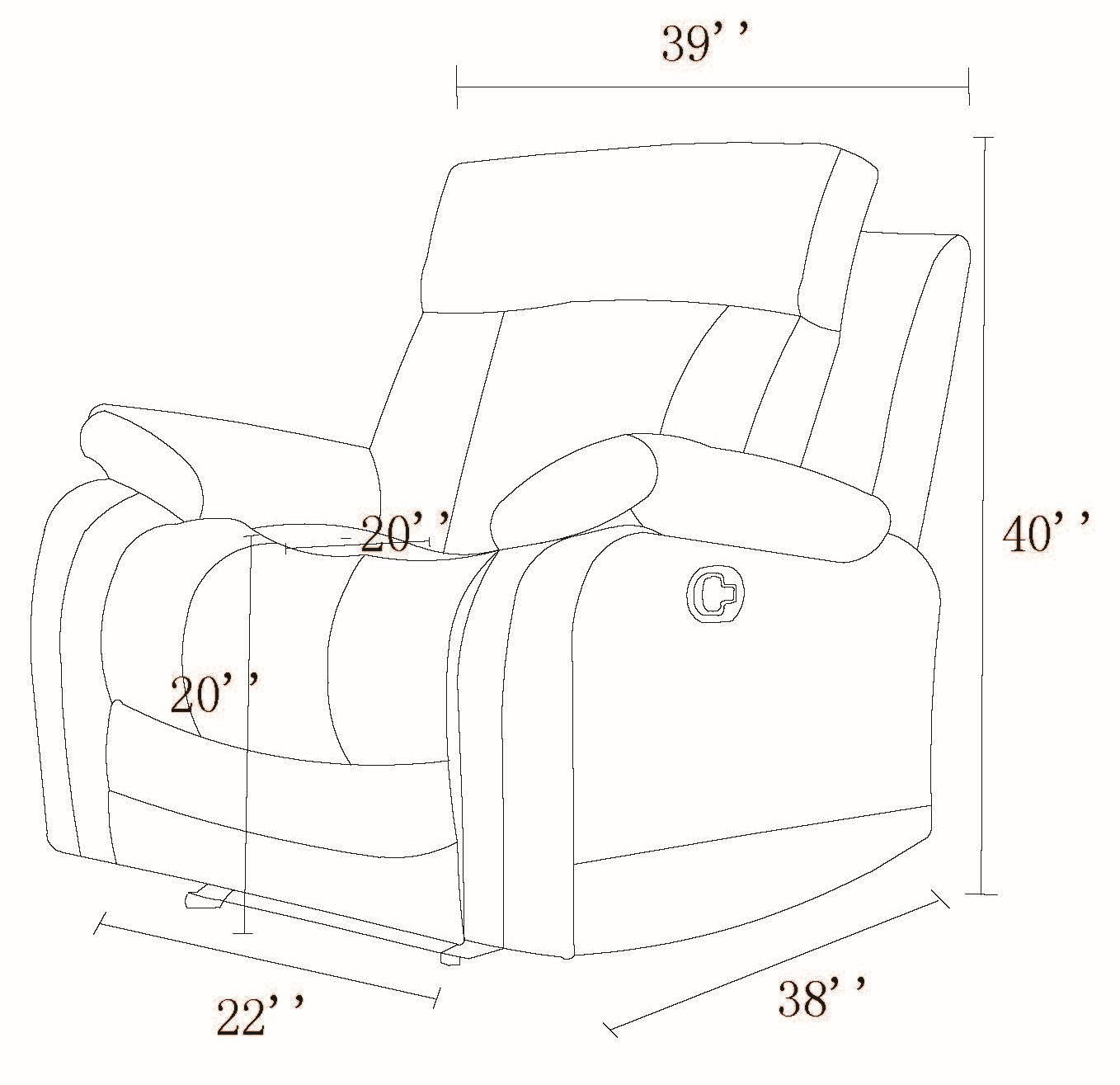 Global United Reclining Transitional Microfiber Fabric Chair