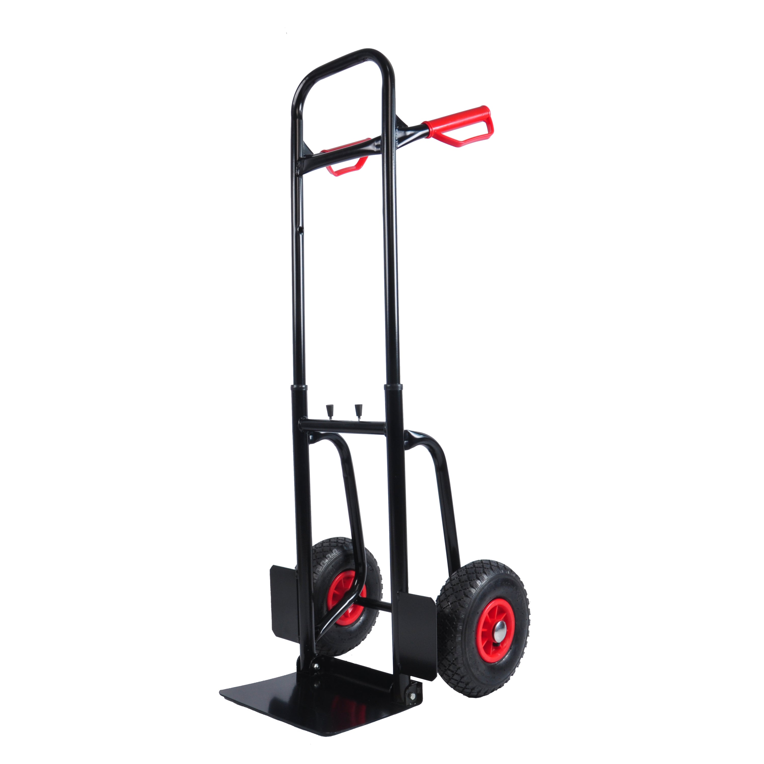 Heavy duty manual truck with double handles 330 lb steel trolley for moving heavy platform truck with 10 "rubber wheels for moving/warehouse/garden/grocery