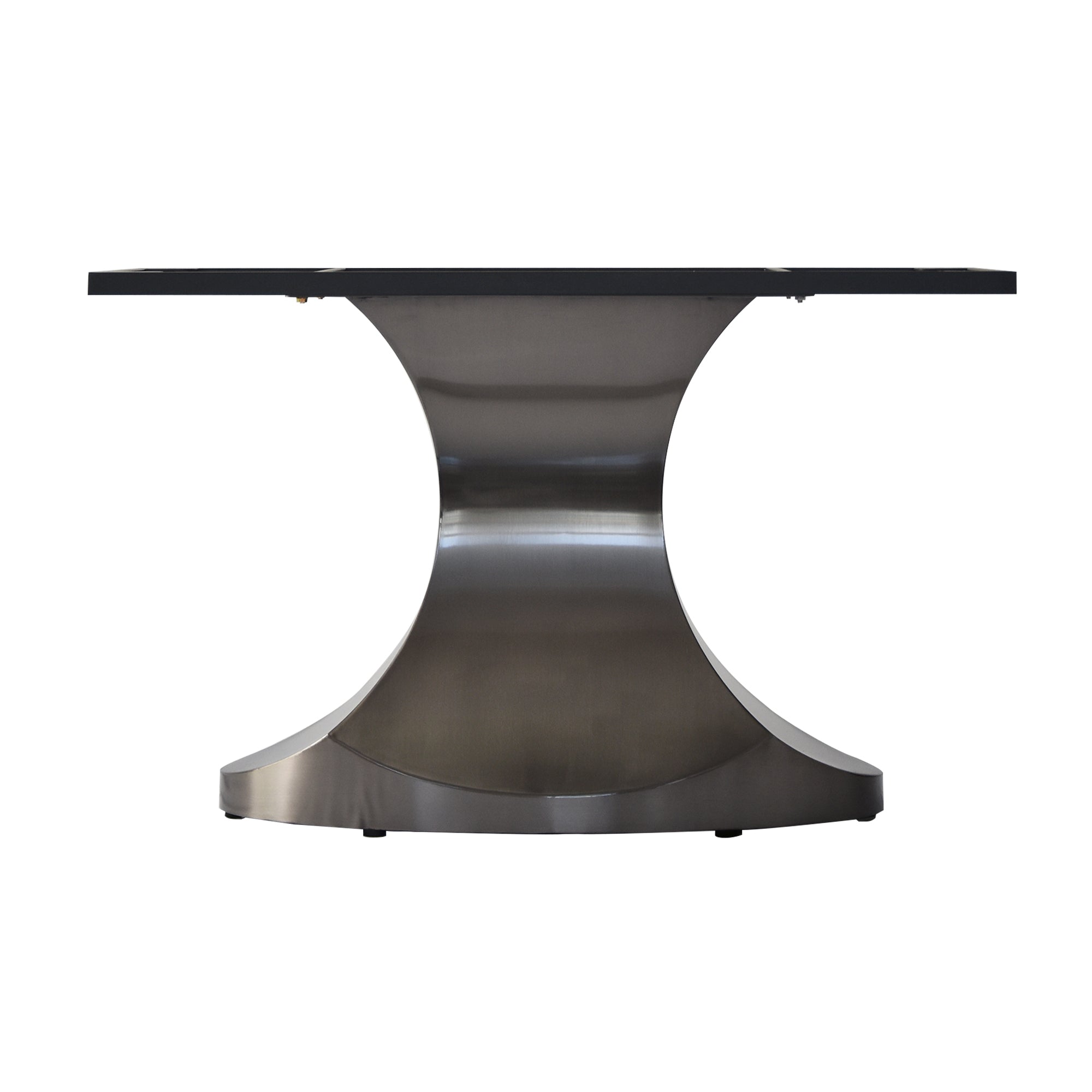 70.84 "modern artificial stone white panel gray stainless steel curved legs-can accommodate 6-8 people